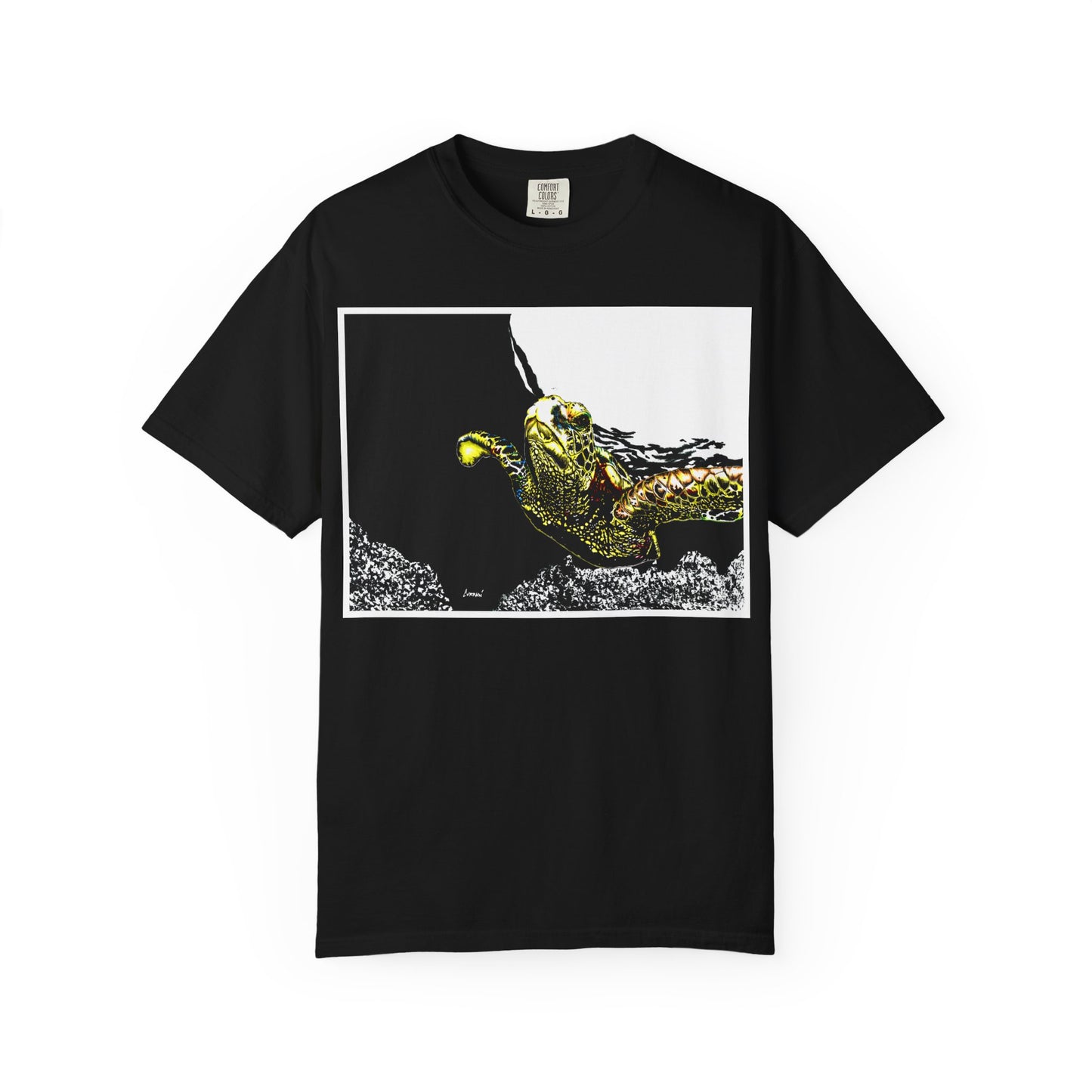 Sea Turtle Garment-Dyed Graphic Tee - Unisex Ocean Style T-Shirt