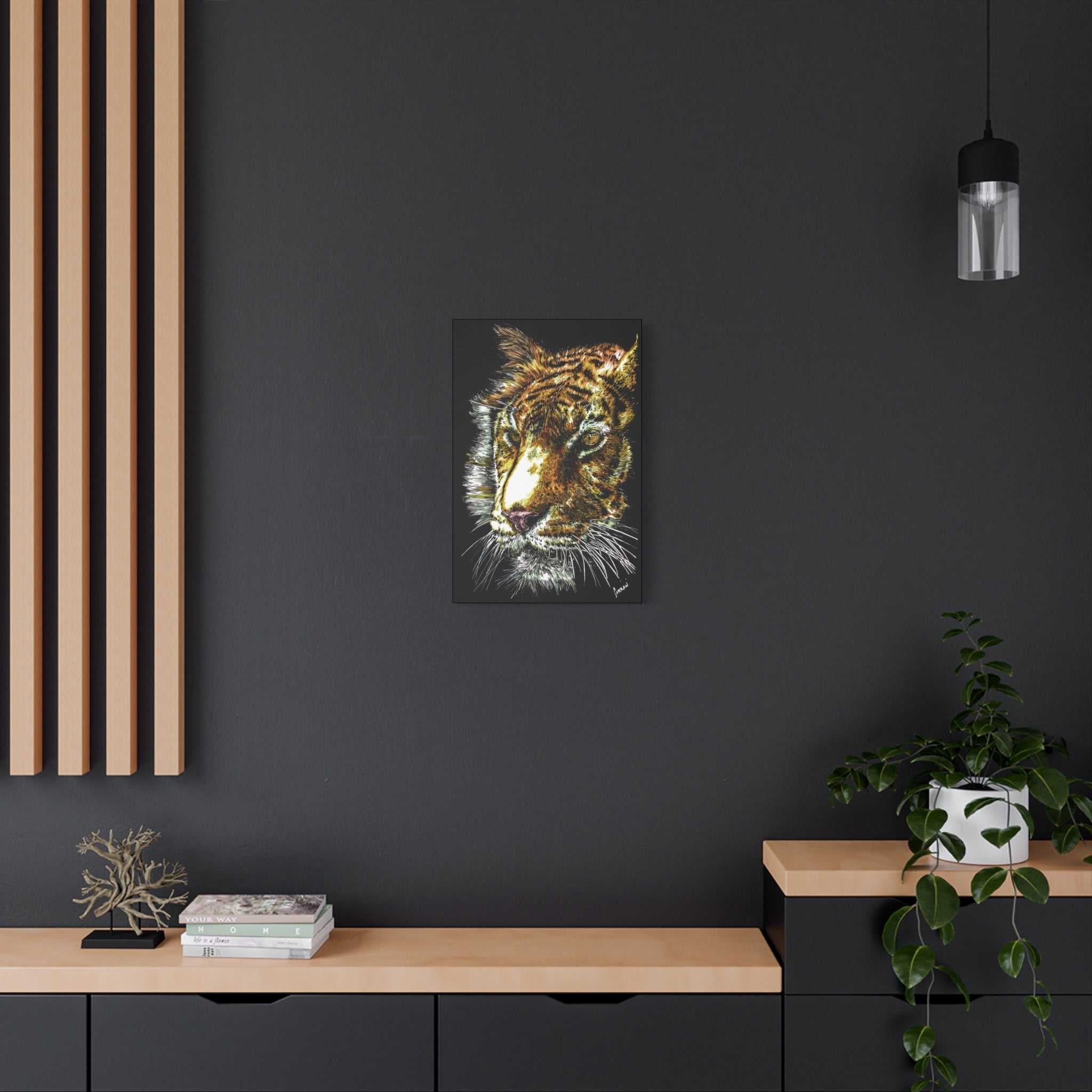 Transform your space with our stunning Tiger Wall Art Canvas Print of the Original, hand drawn wall art of a Tiger. Elevate your decor now!