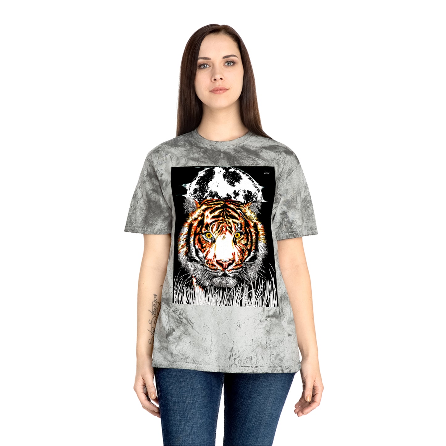 Color Blast Tiger Unisex T Shirt Original Hand Drawn Art