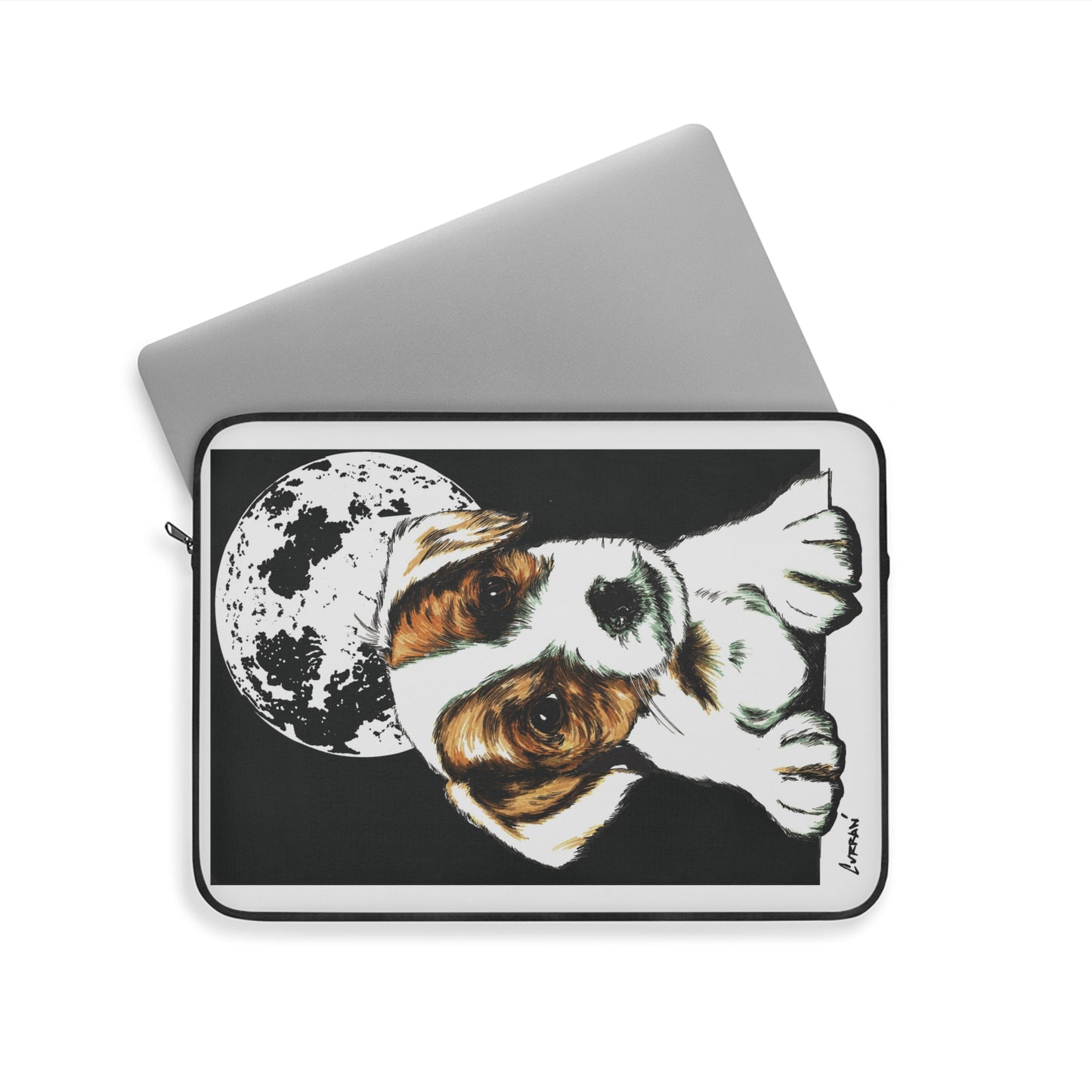 Beagle Laptop Sleeve - Dog Design with Moon for Pet Lovers