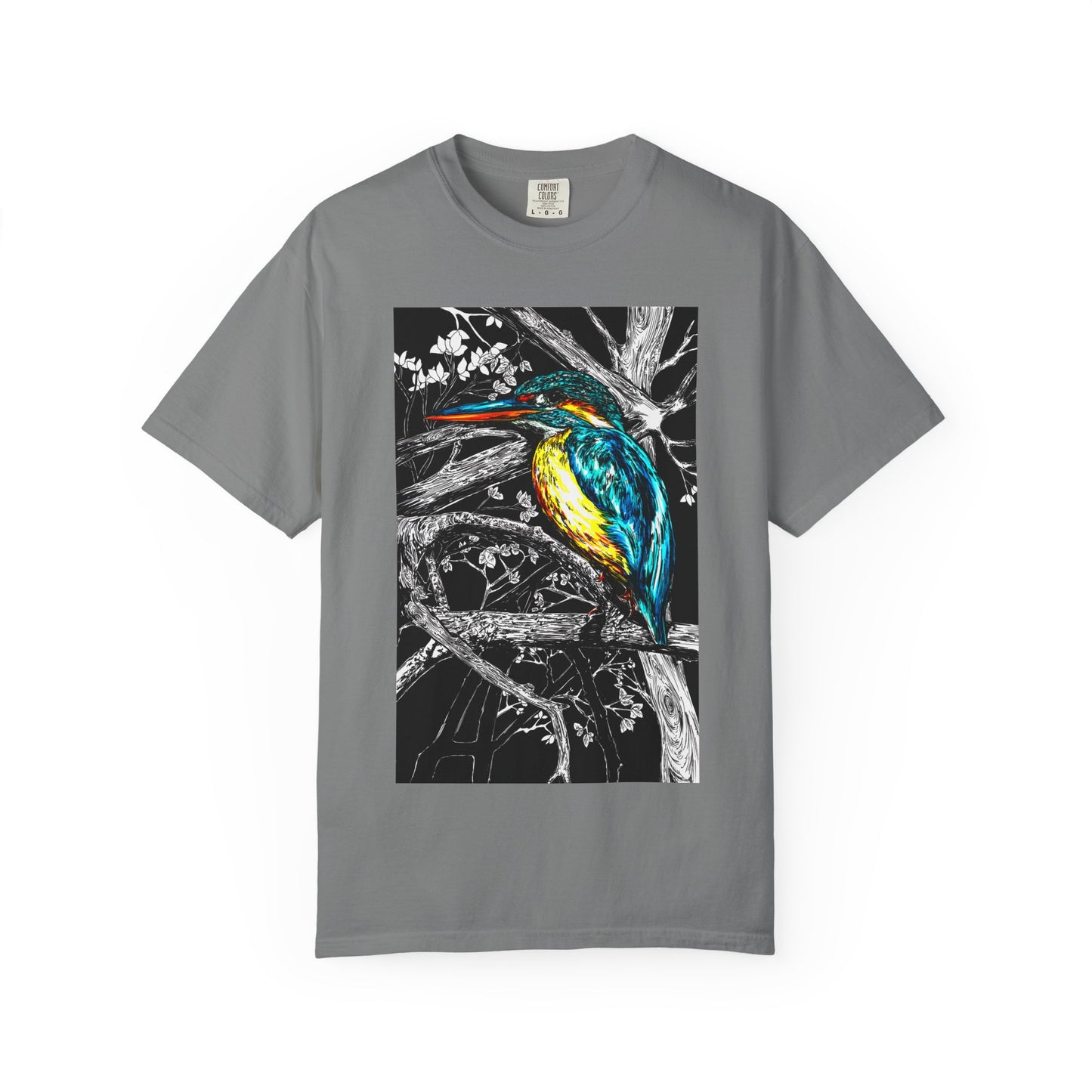Vibrant Kingfisher Graphic Unisex T-Shirt - Nature Lover's Tee
