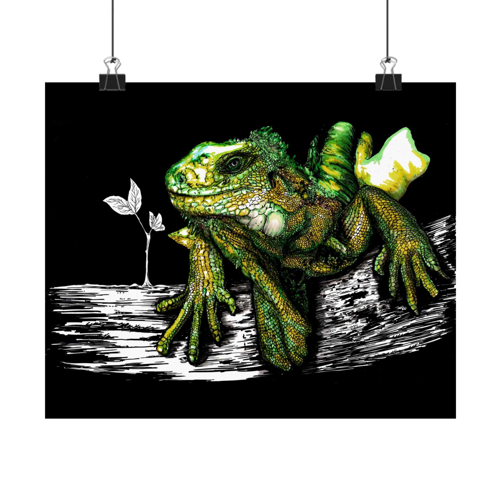 Transform your walls with our Lizard Satin Poster - Stunning 300gsm Wall Art. Elevate your space with this captivating piece!