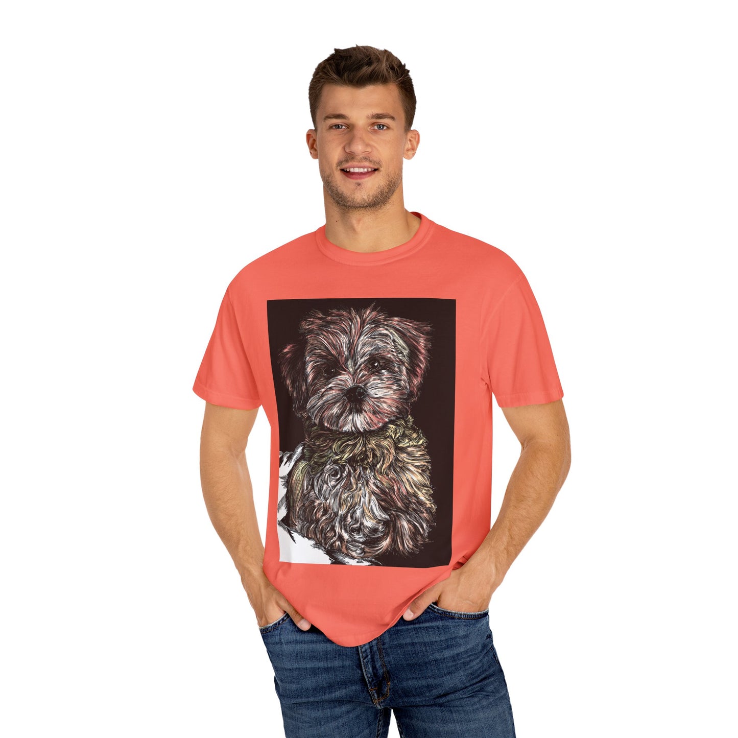 Puppy Art Unisex Garment-Dyed T-Shirt – Original Hand-Drawn