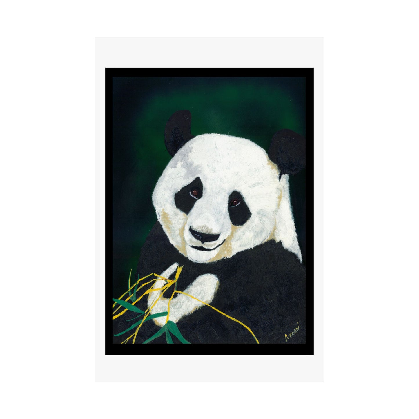 Panda Portrait Satin Poster - 300gsm Wall Art for Nature Lovers