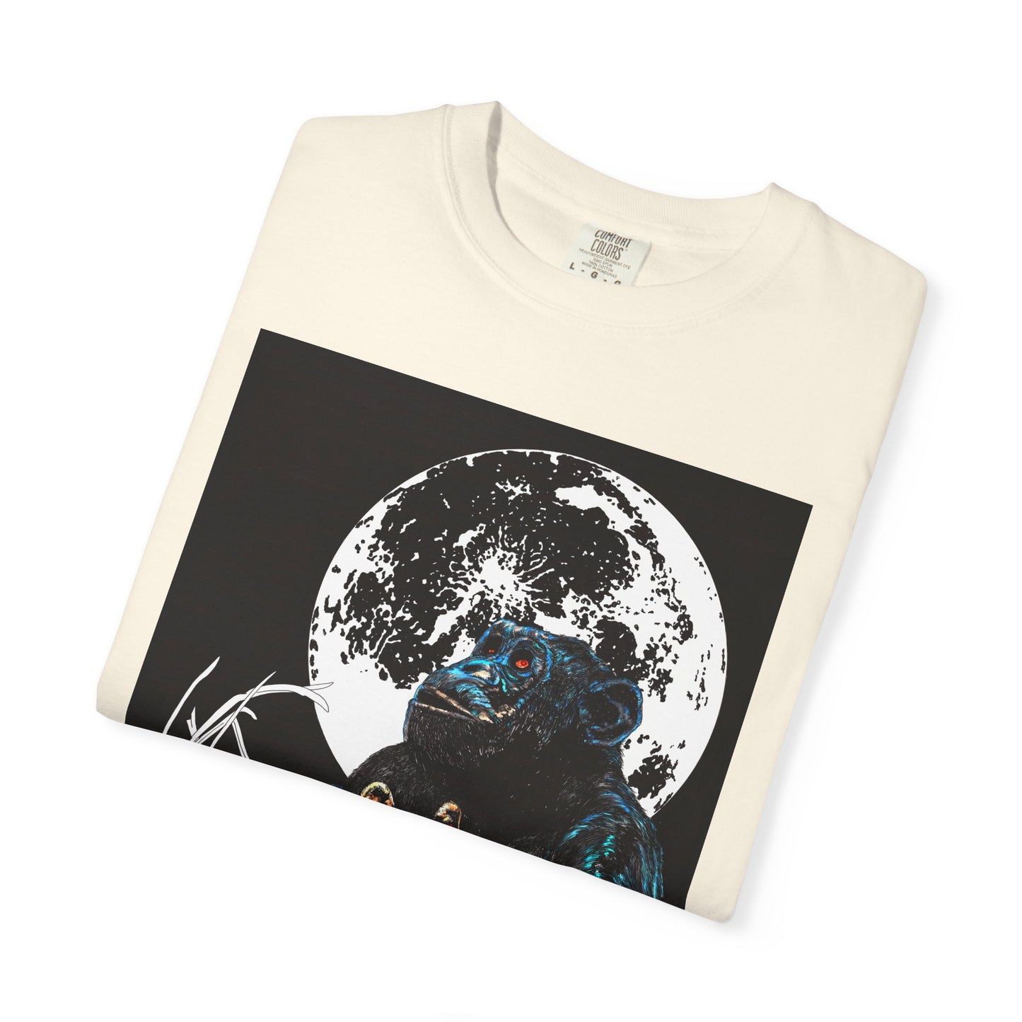 Moonlit Gorilla and Child Unisex Garment-Dyed T-Shirt