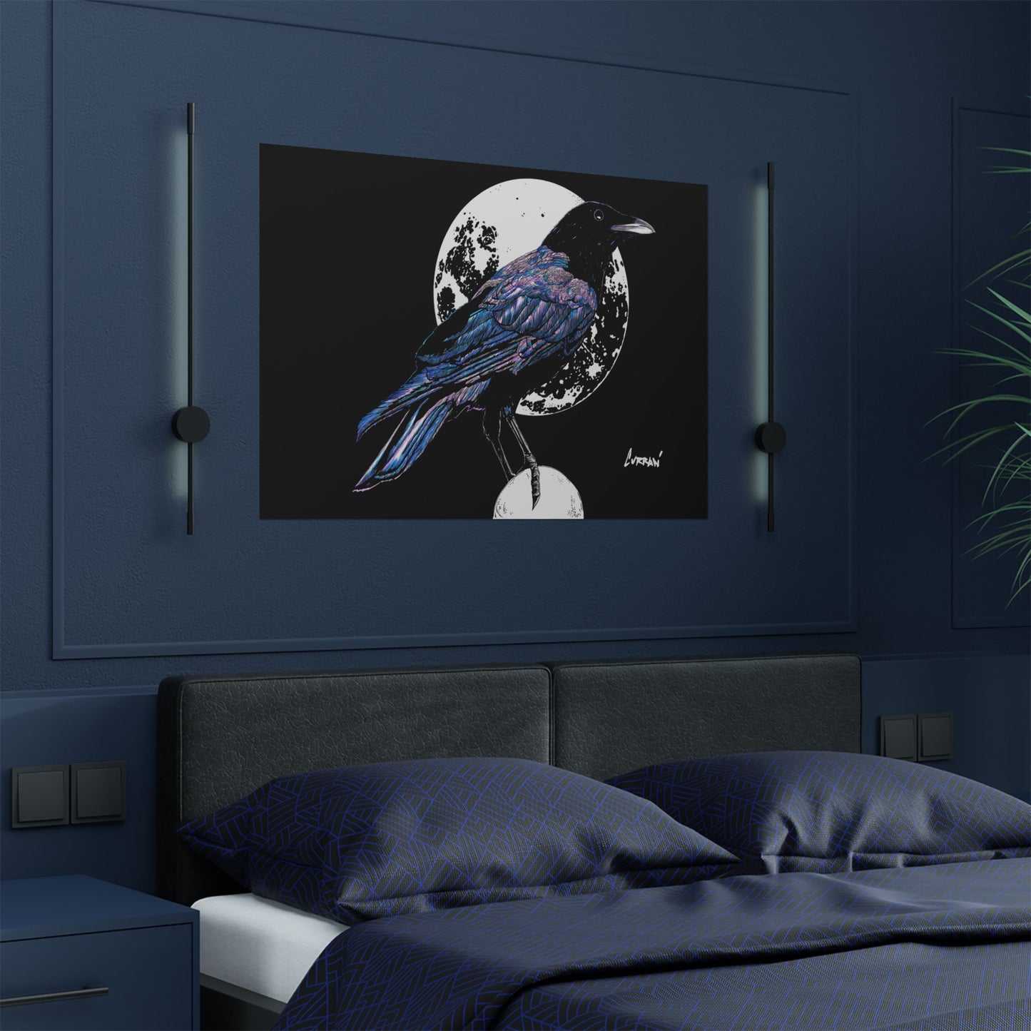 Mystical Crow Satin Poster - 300gsm Art Print