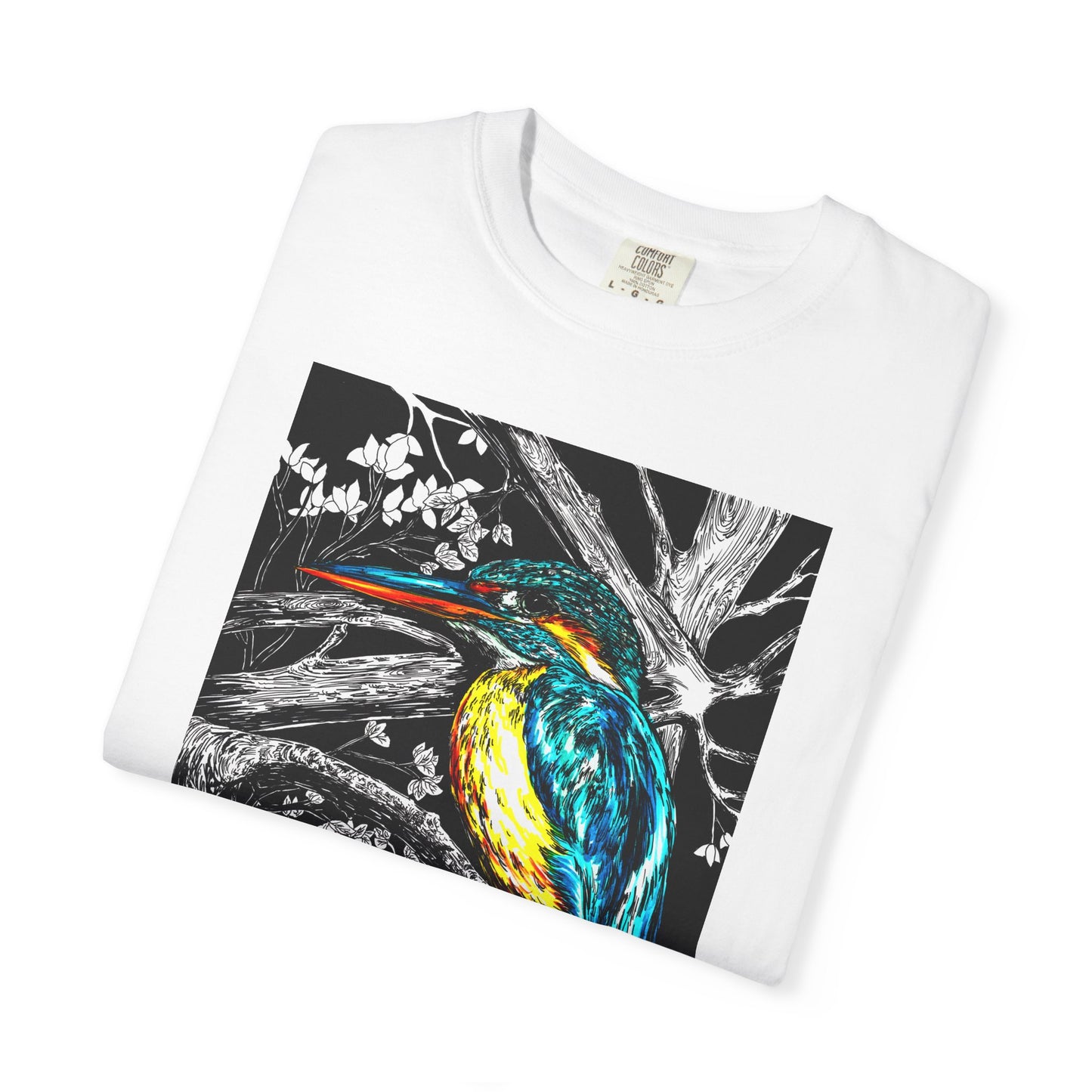 Vibrant Kingfisher Graphic Unisex T-Shirt - Nature Lover's Tee