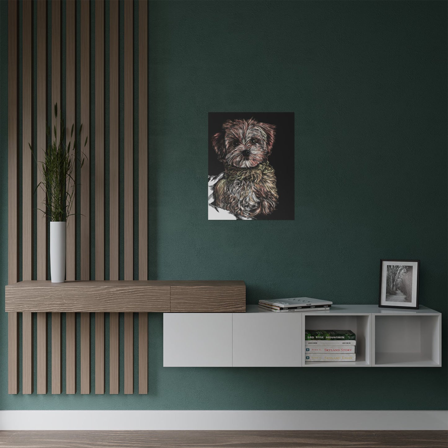 Custom Dog Portrait Satin Poster | 300gsm Pet Art Print