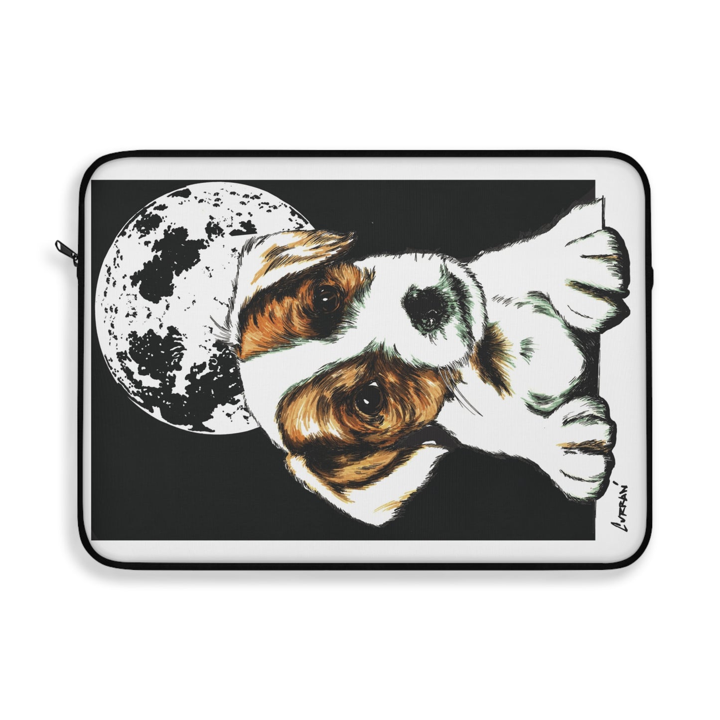 Beagle Laptop Sleeve - Dog Design with Moon for Pet Lovers