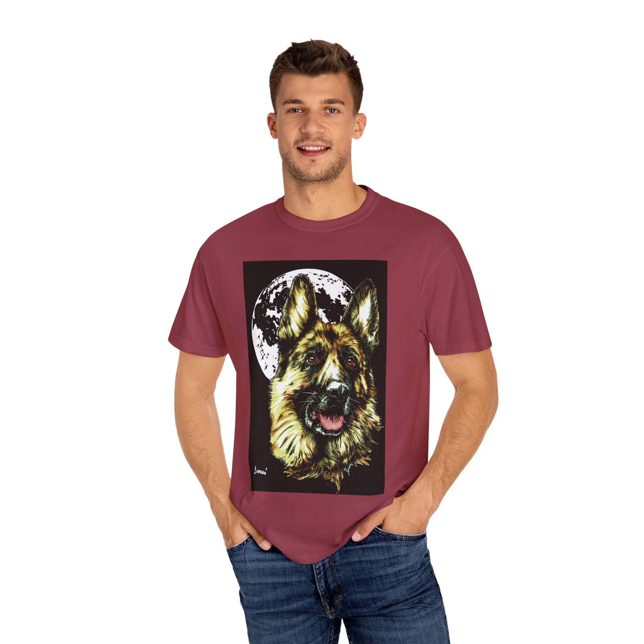 German Shepherd Hand Painted Unisex T-shirt