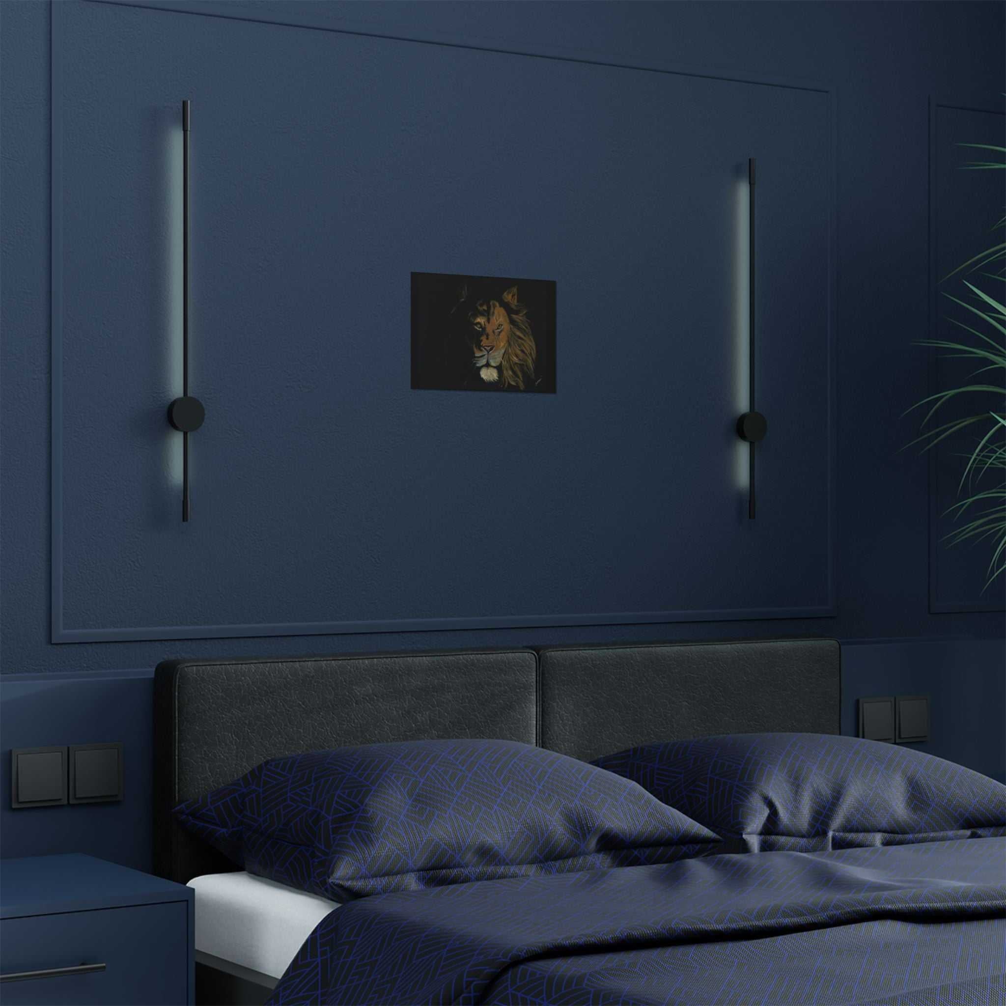 Majestic Lion Satin Poster - 300gsm Art Print for Home Decor