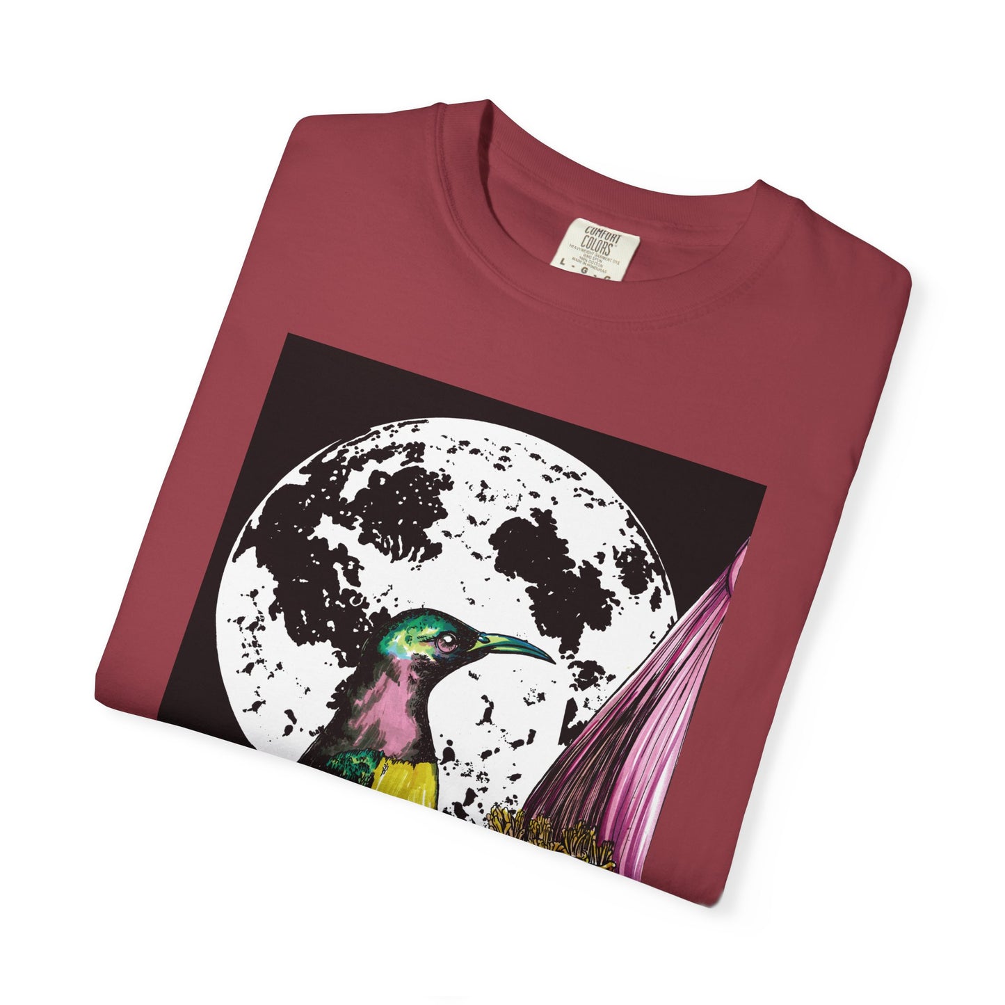 Moonlit Hummingbird Unisex T-Shirt - Vibrant Nature Design