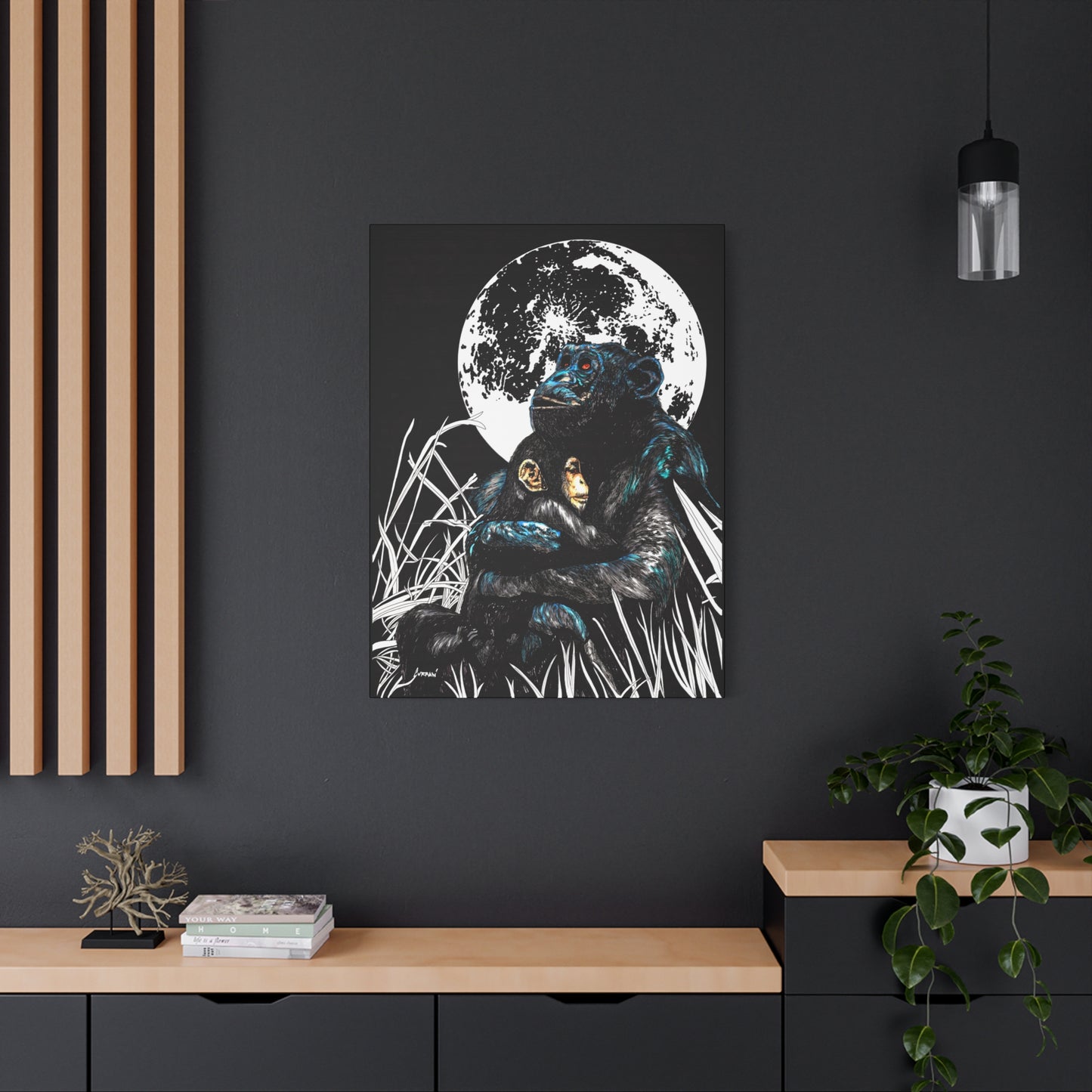 Gorilla Wall Art, Gorilla Print, Hand-Drawn Gorilla, Wildlife Art,