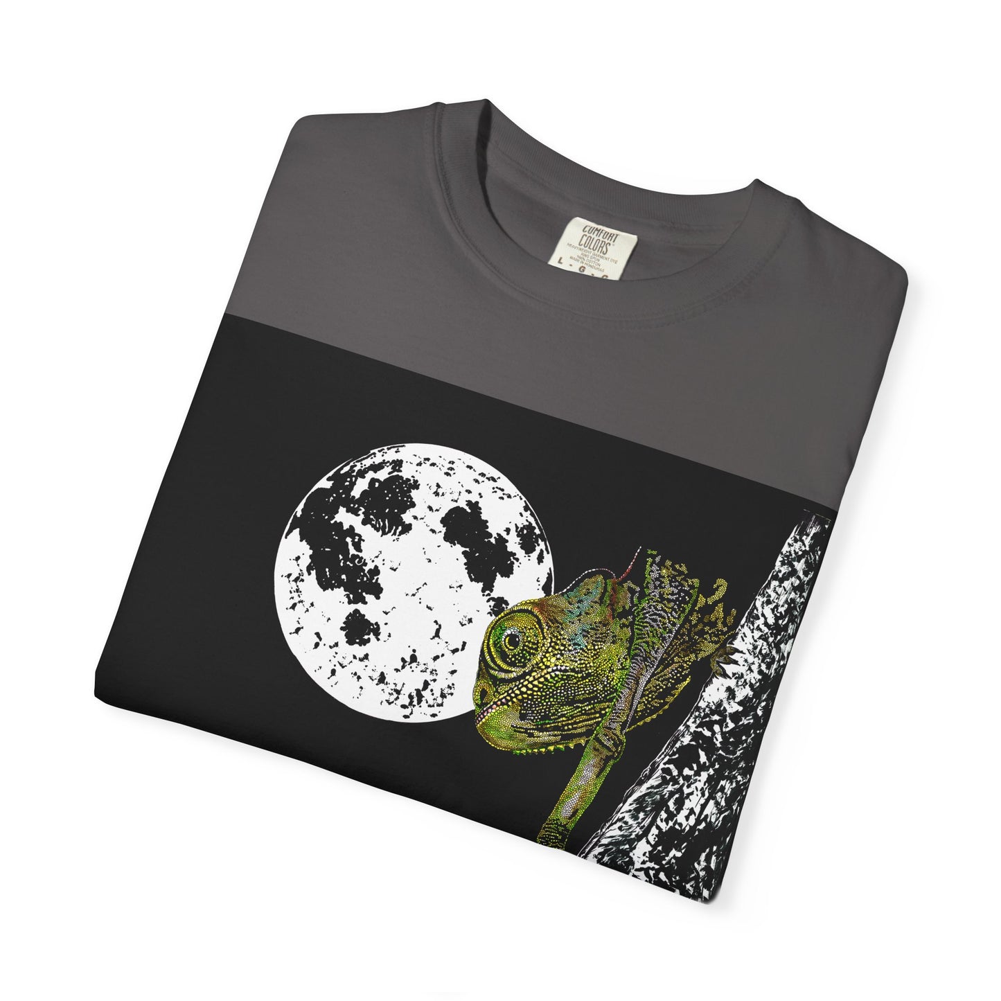Moonlit Chameleon Unisex T-Shirt - Nature-Inspired Art Tee for Wildlife Lovers