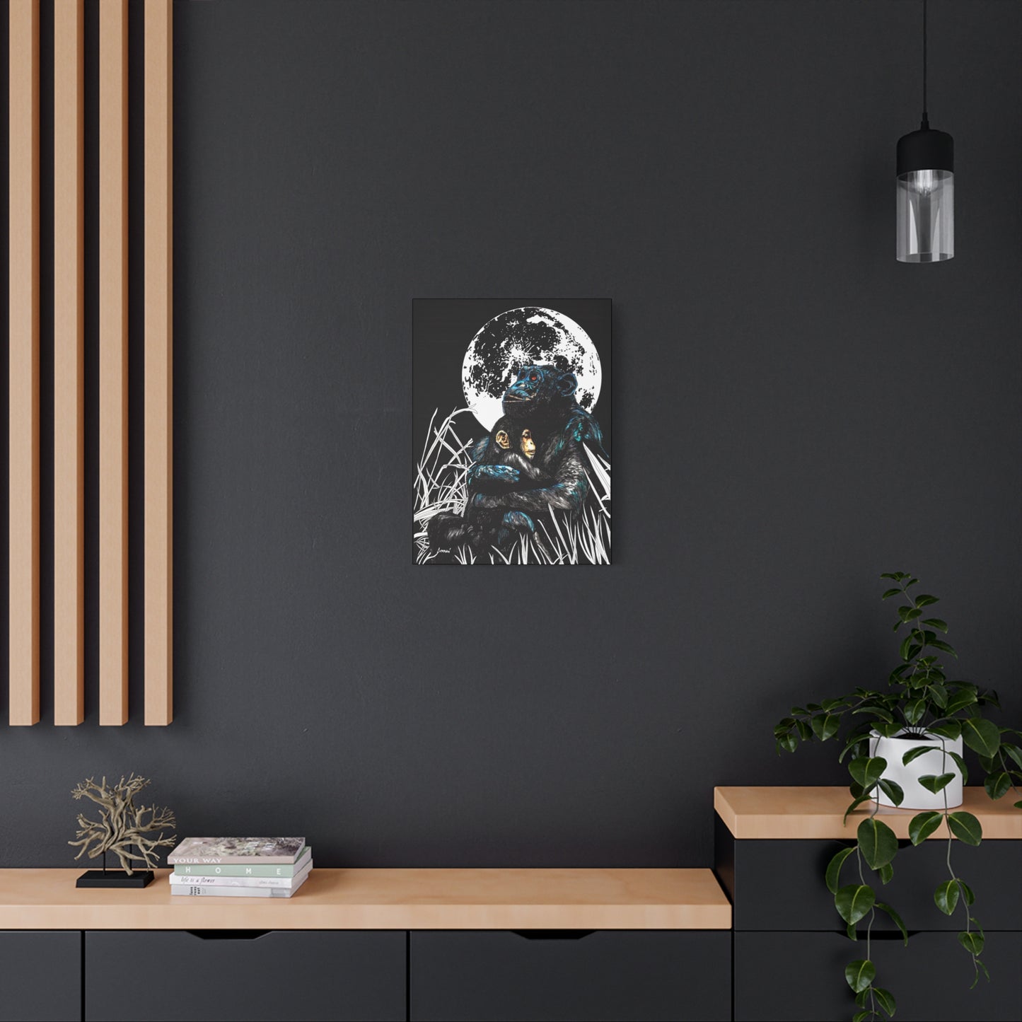 Gorilla Wall Art, Gorilla Print, Hand-Drawn Gorilla, Wildlife Art,
