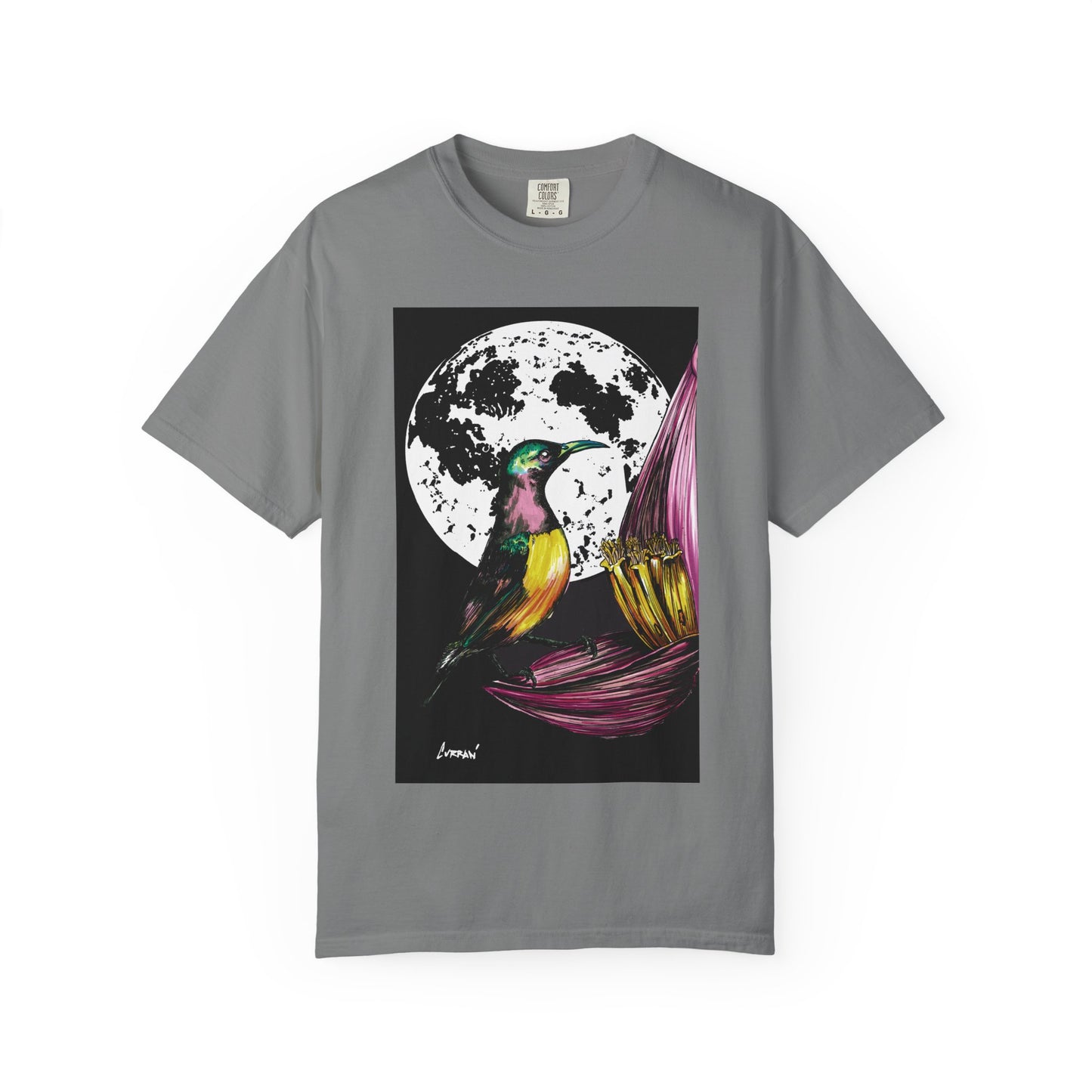 Moonlit Hummingbird Unisex T-Shirt - Vibrant Nature Design