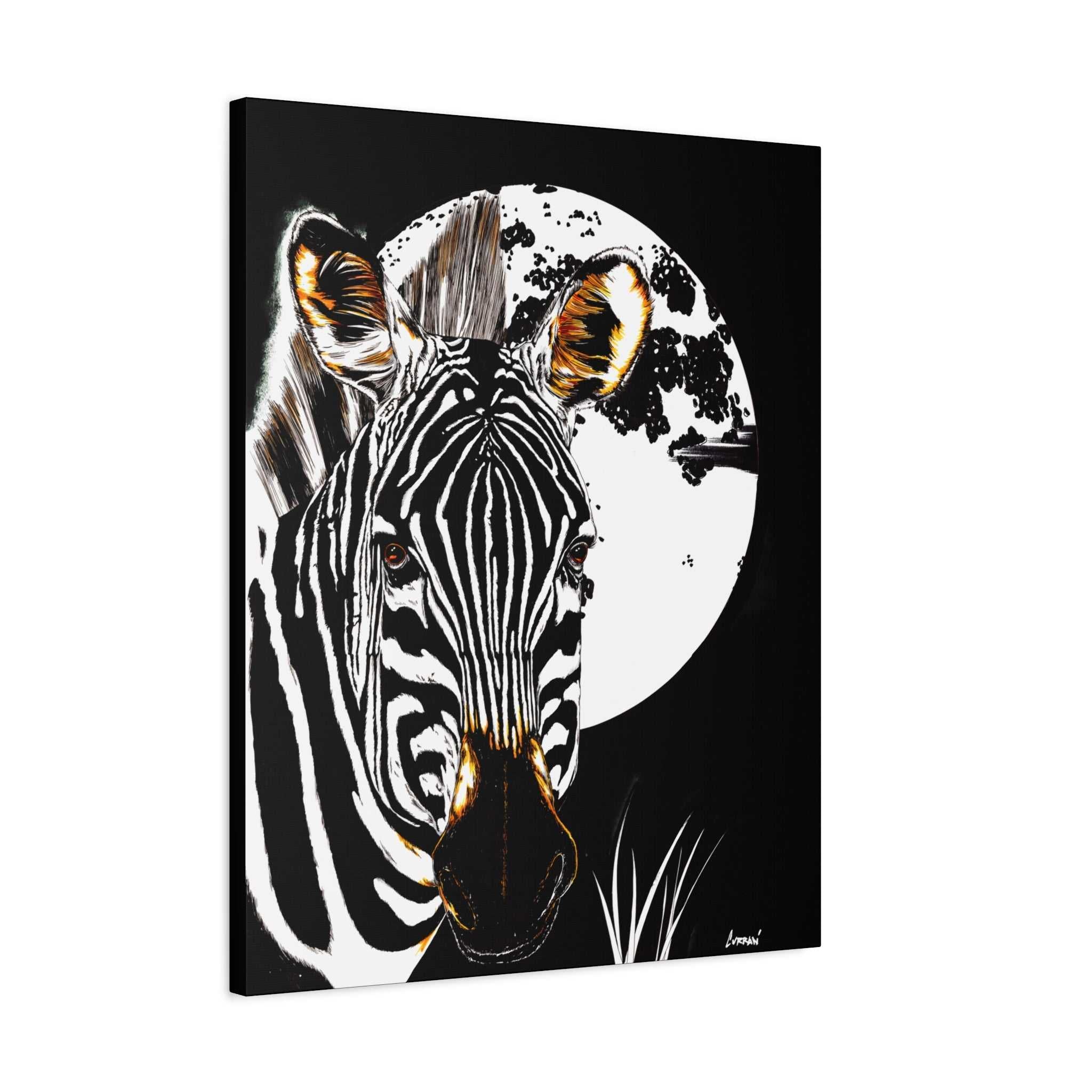 Zebra Wall Art, Zebra Print, Hand-Drawn Zebra, Wildlife Art, Safari Animal Decor, Nature Wall Art, Black and White Art, Animal Lover Gift Printed on Matte Canvas,