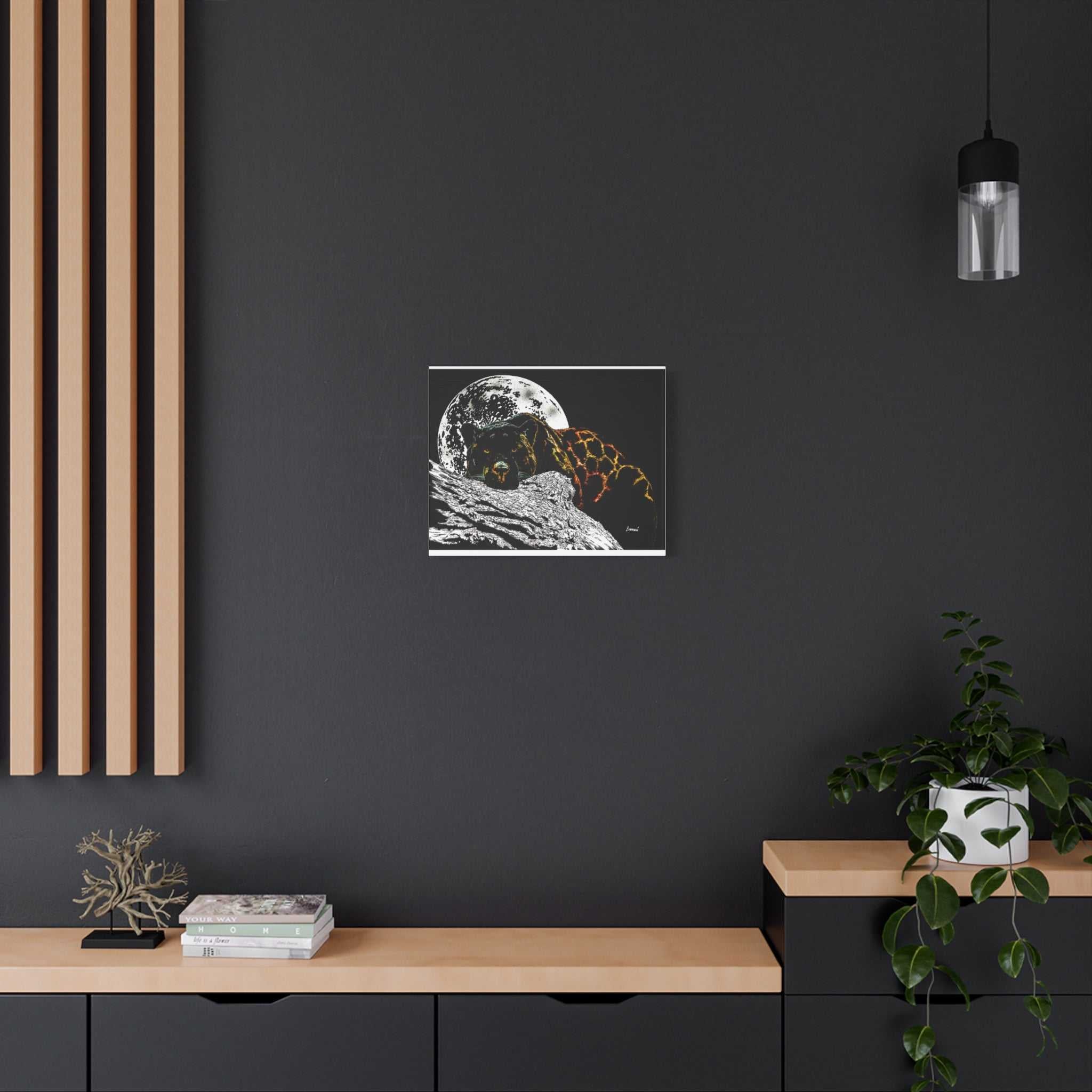 Panther in the Moonlight Print of my Original hand drawn art