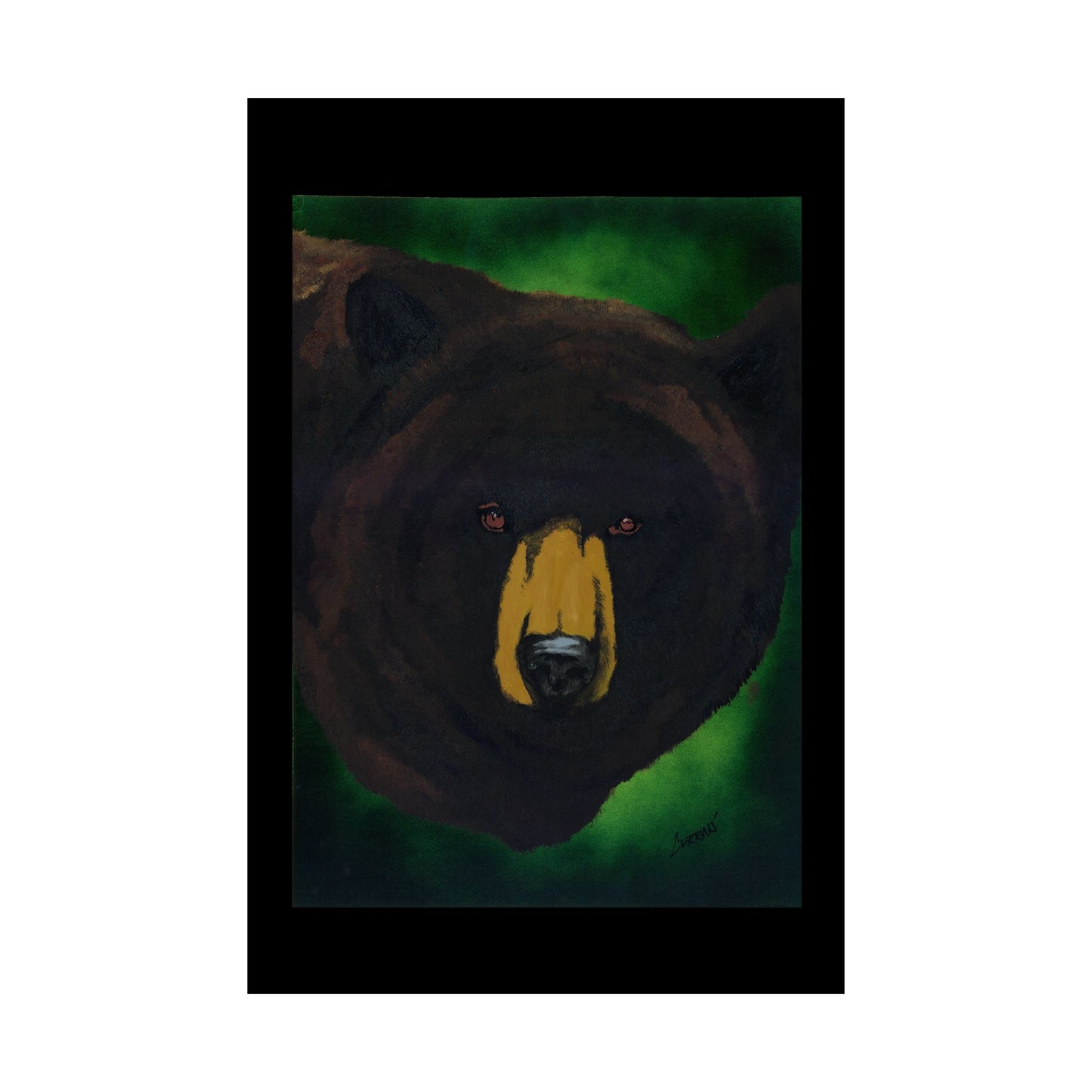 Brown Bear Nature-Inspired Satin Art Print for Animal Lovers