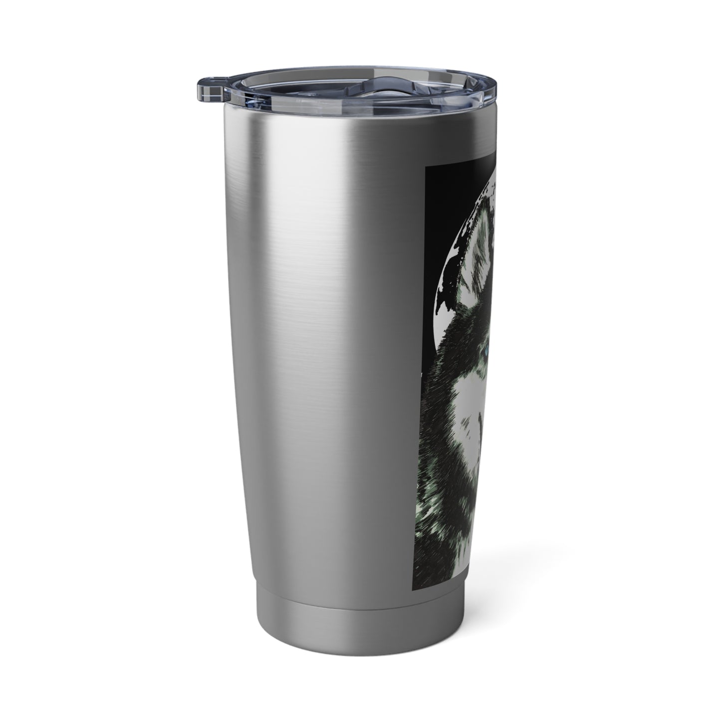 Siberian Husky Travel Mug, Husky Wall Art, Hand Drawn Tumbler, 20oz Gift for Dog Lover, Original Design, Personalized Cup, Custom Travel Mug