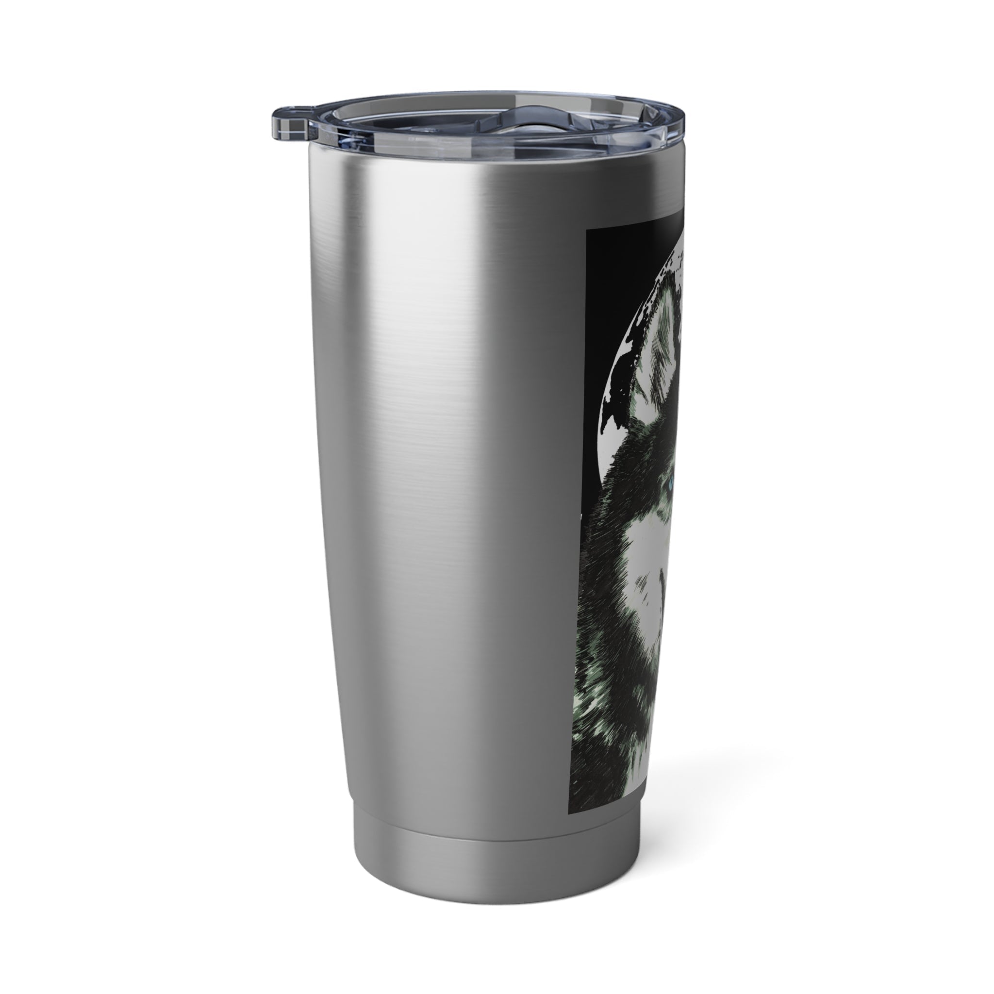 Siberian Husky Travel Mug, Husky Wall Art, Hand Drawn Tumbler, 20oz Gift for Dog Lover, Original Design, Personalized Cup, Custom Travel Mug