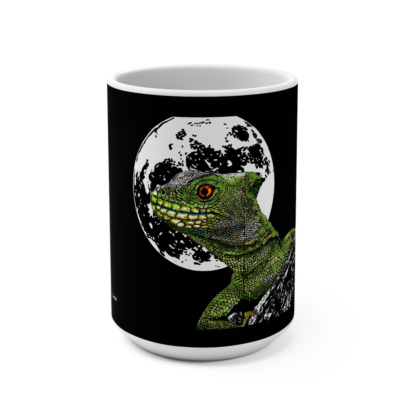 Lizard Moon 15oz Mug - Unique Nature Art for Coffee Lovers