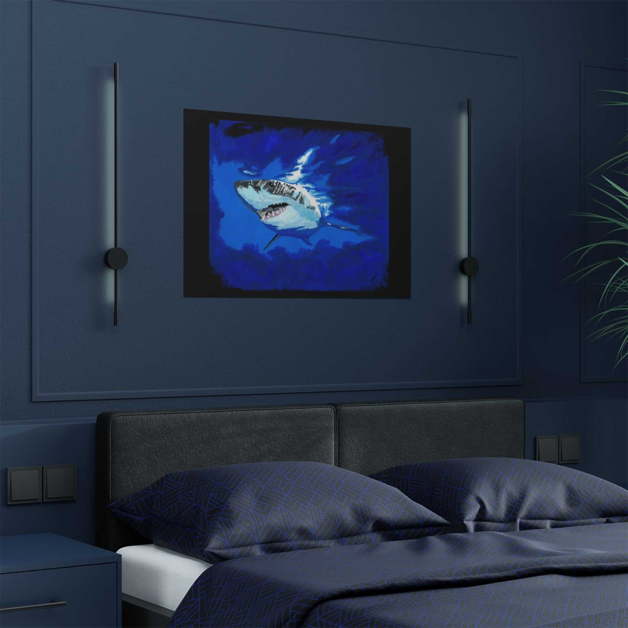 Great White Shark Satin Poster (300gsm) - Vibrant Wall Art