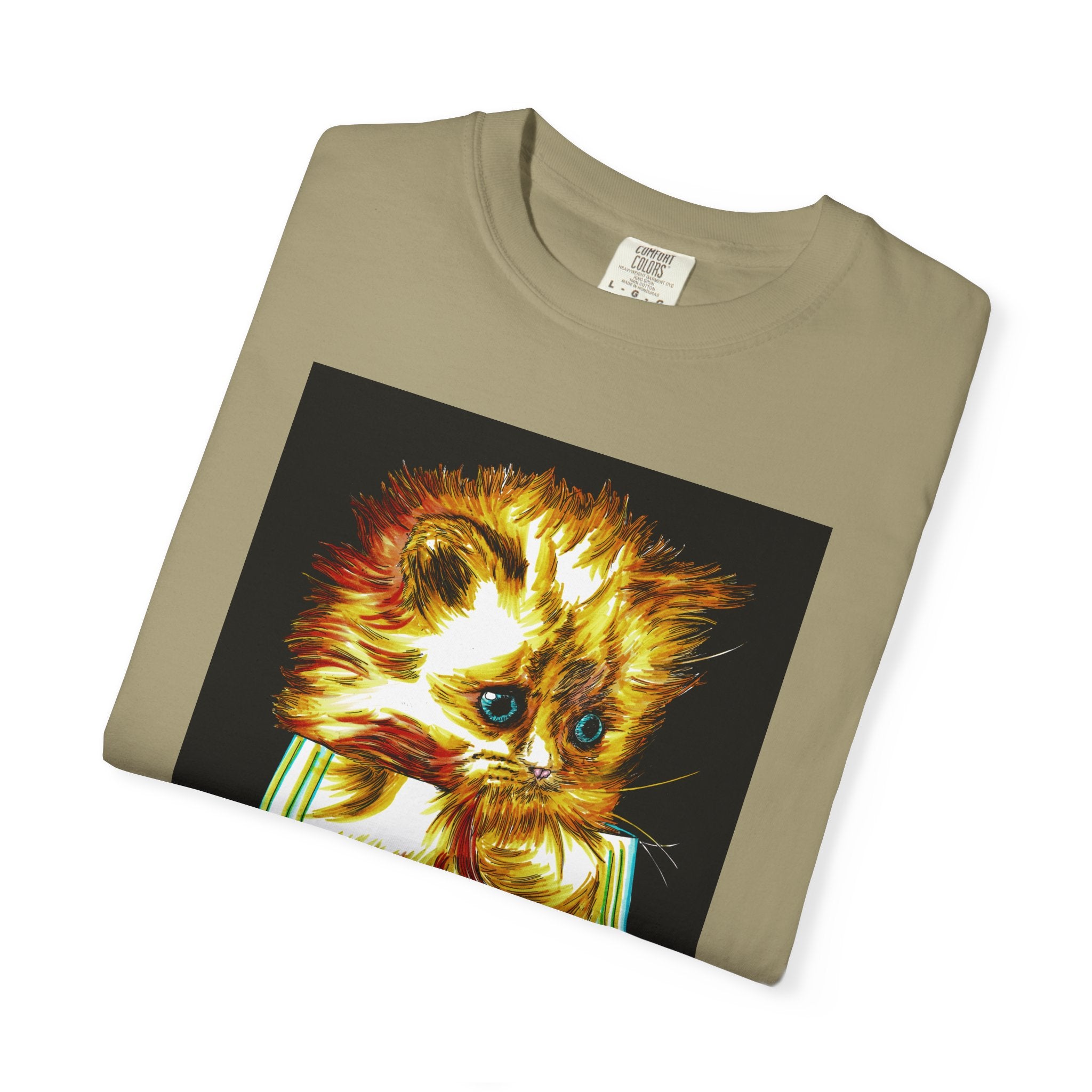 Kitten in a Glass Unisex T-shirt - Hand Drawn Art