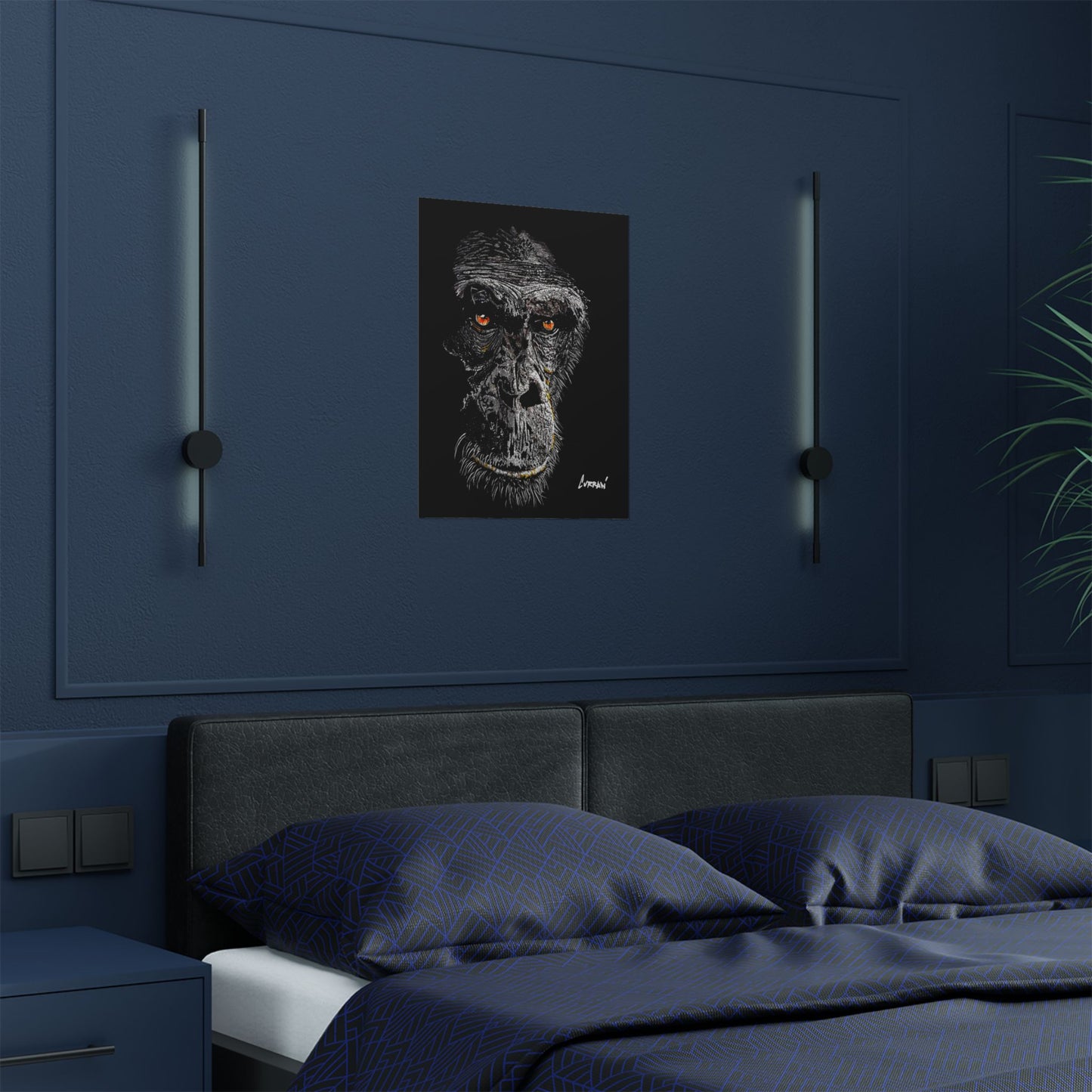 Gorilla Art Satin Poster - 300gsm | Bold Animal Wall Décor