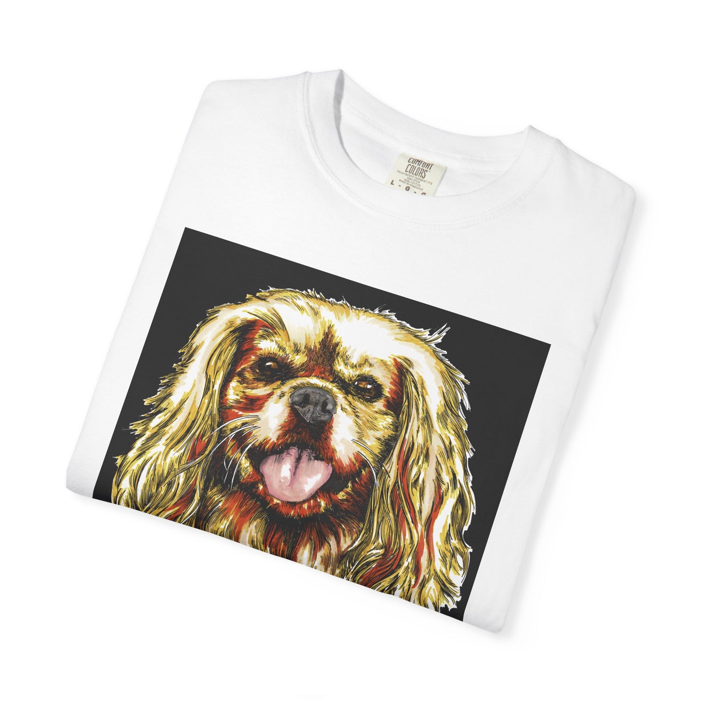 Cocker Spaniel Unisex Tee featuring Hand Drawn Art