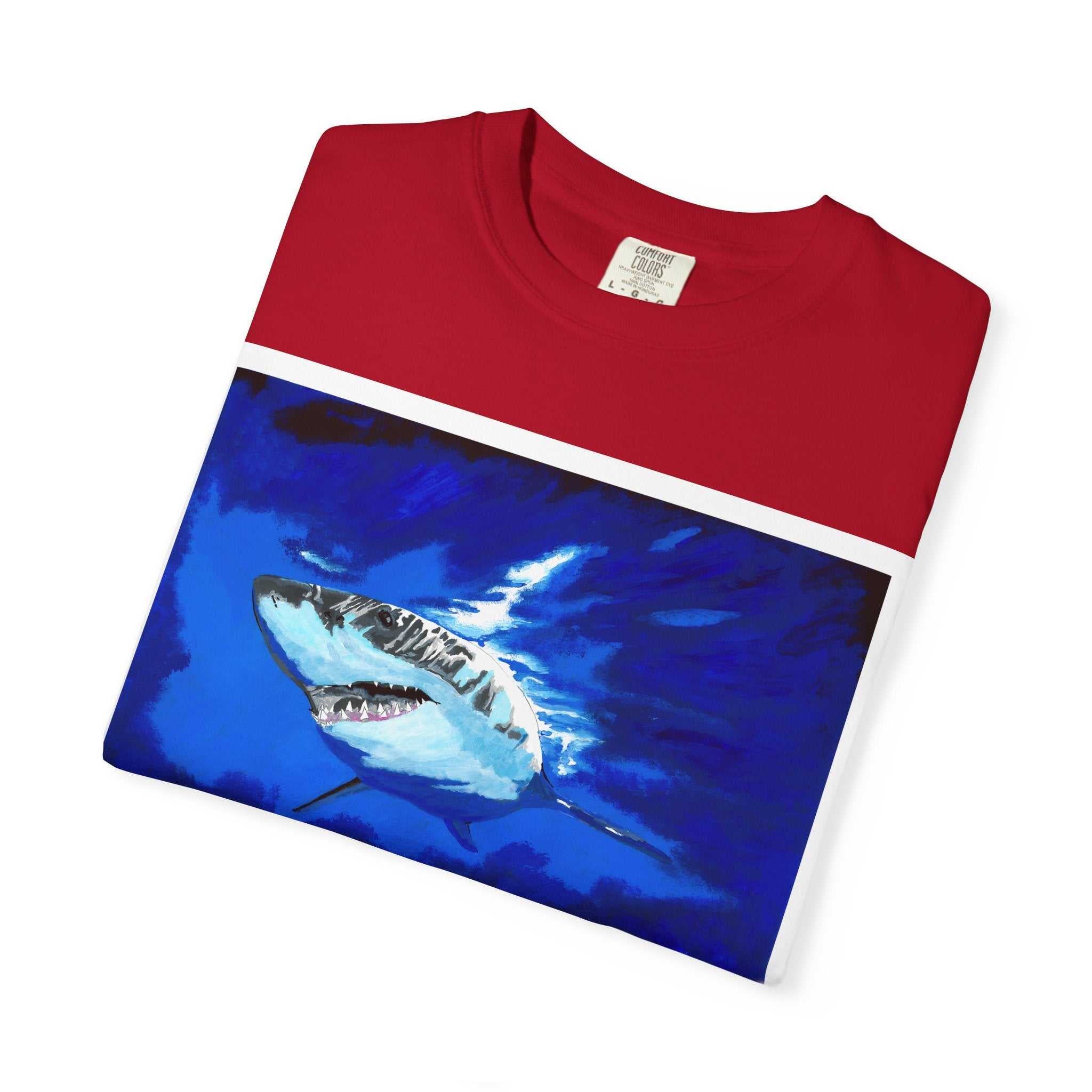 Dive into style with our Shark Graphic Unisex T-Shirt - Ocean Adventure Tee! Perfect for all ocean lovers. Get yours now and make a splash!