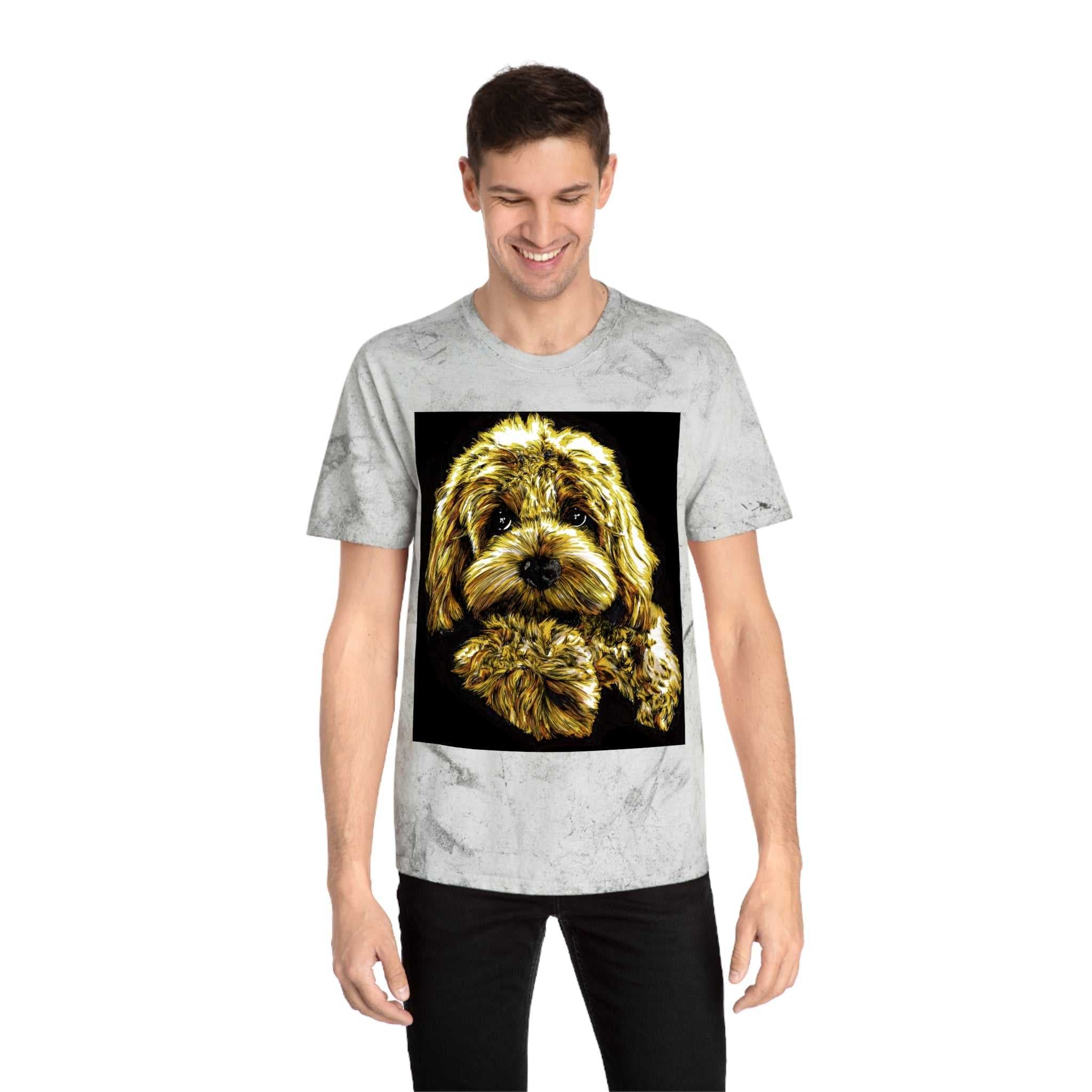Get your hands on the adorable Puppy Color Blast Lover T-Shirt - Unisex Pet Portrait Tee today! Perfect for all dog lovers.