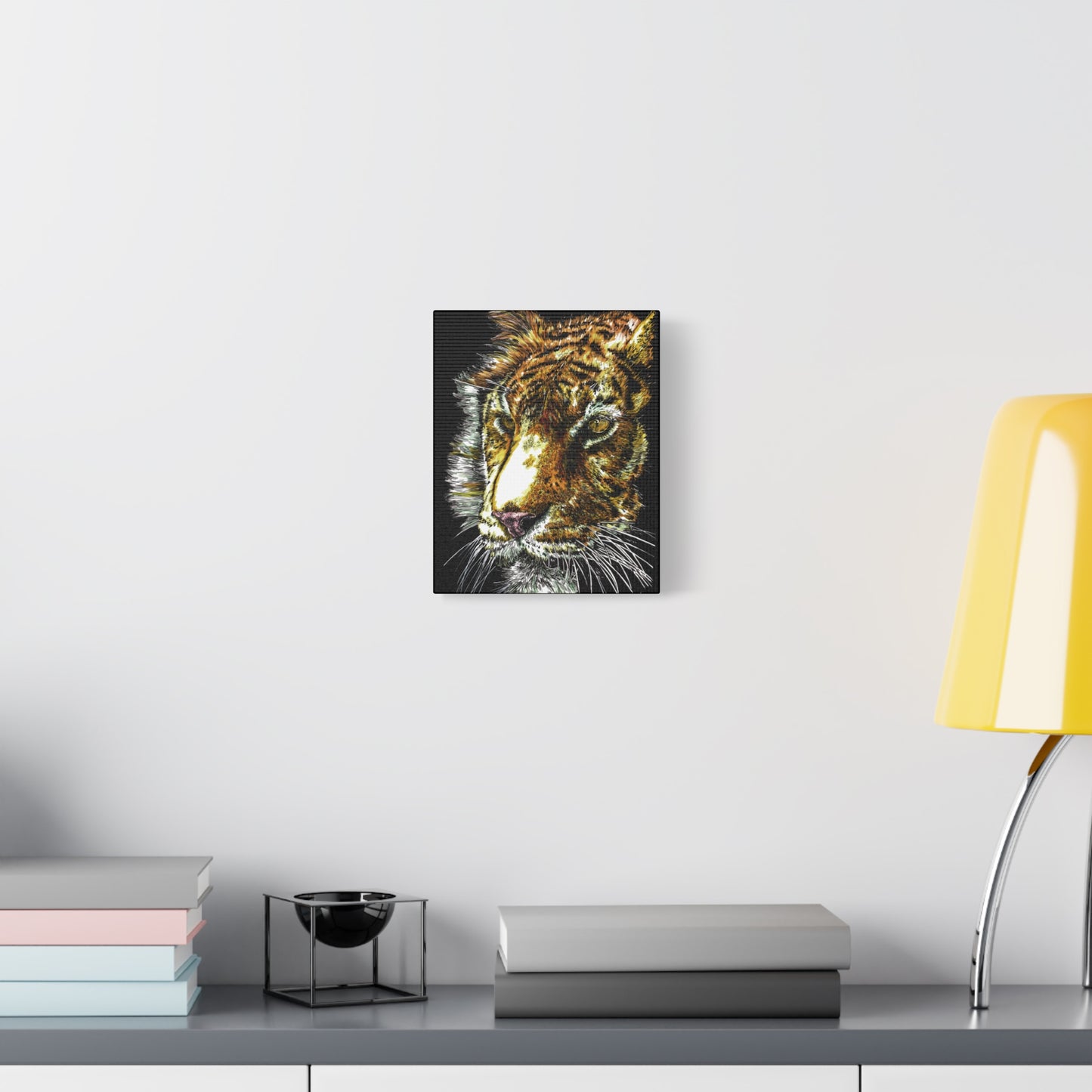 Tiger Wall Art Canvas Print of the Original, hand drawn wall art of a Tiger