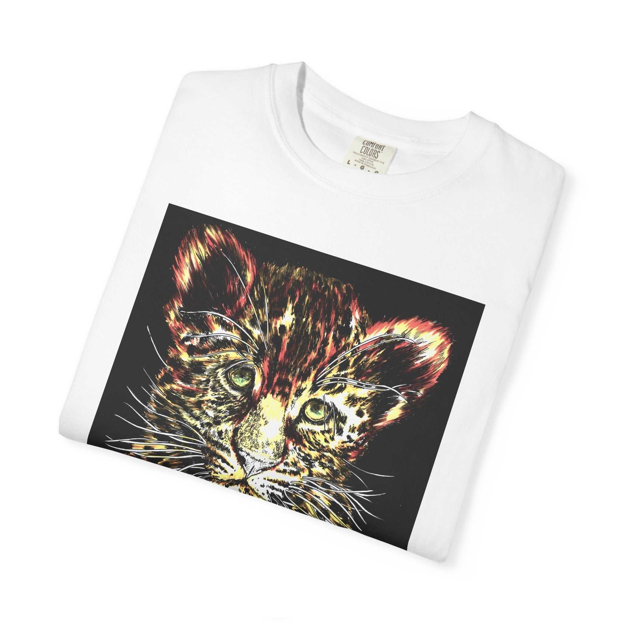Turn heads with our wildlife Unisex Garment-Dyed T-shirt featuring Playful Leopard Cub. Perfect blend of style and comfort. Shop now!