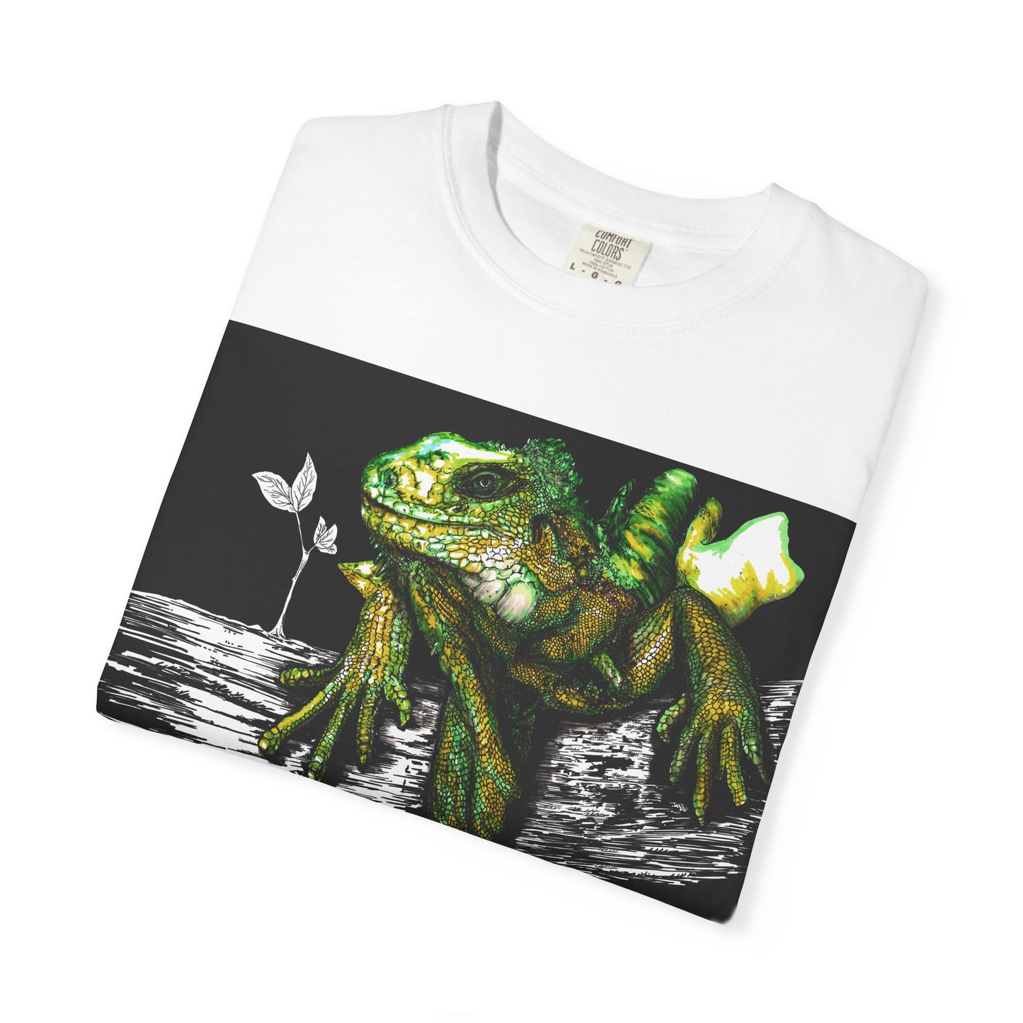 Iguana Unisex T-shirt - Hand Painted Art Design