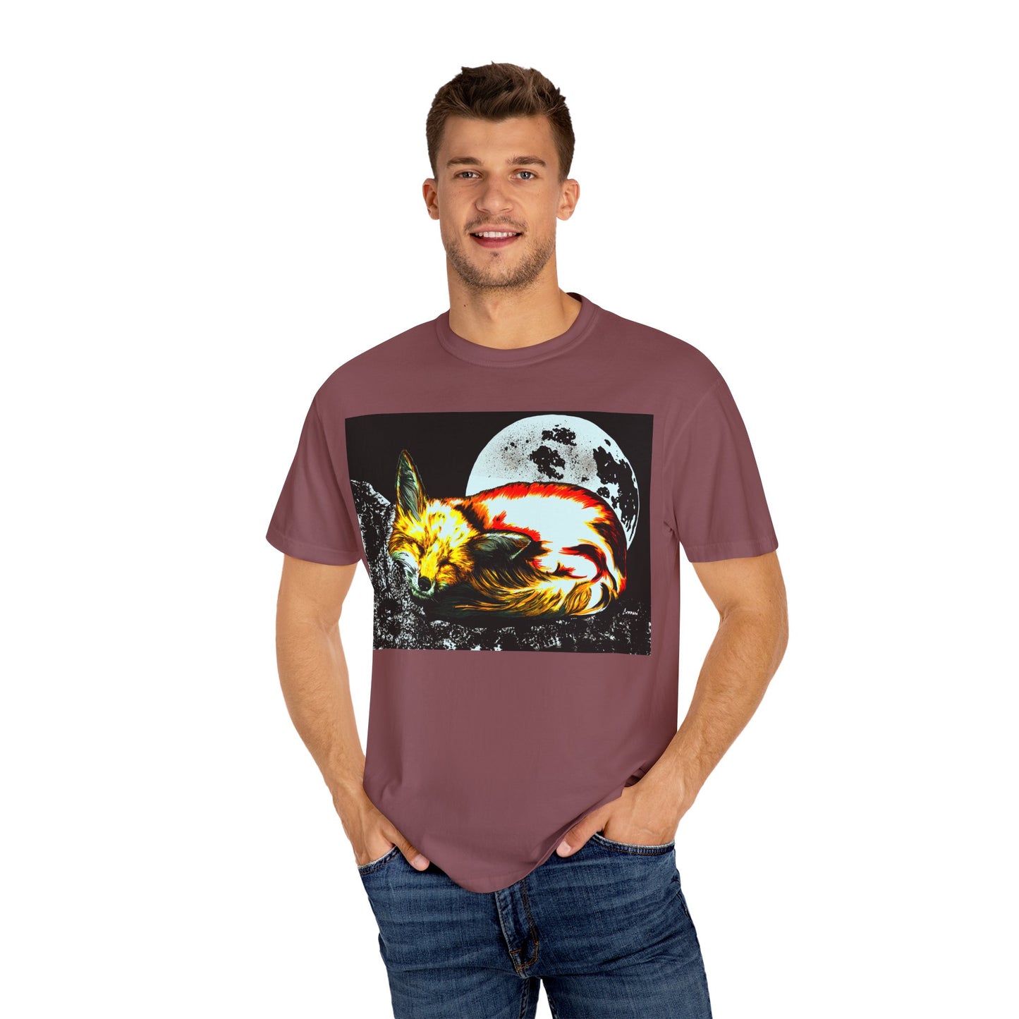 Dreamy Red Fox Graphic Unisex T-Shirt - Night Vibes