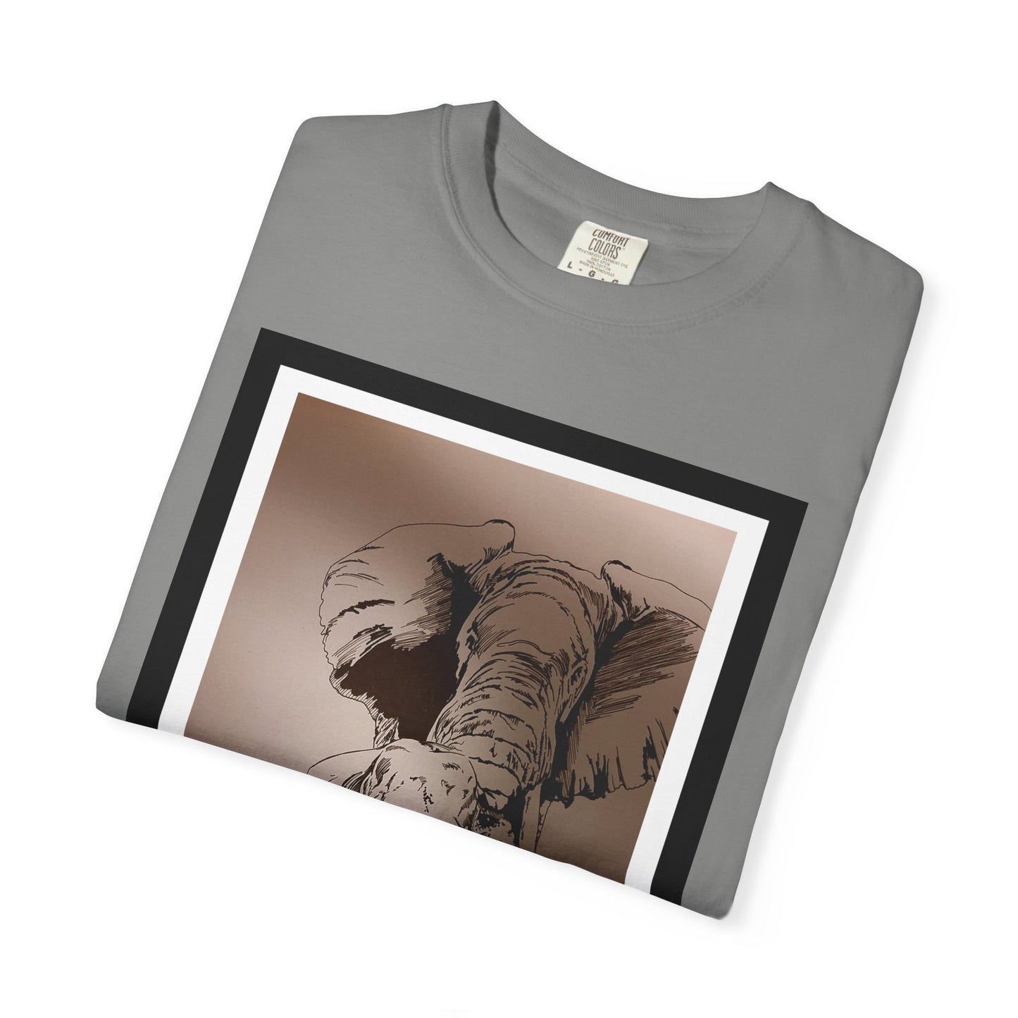 Elephant Family Garment-Dyed T-Shirt | Nature Lover's Tee