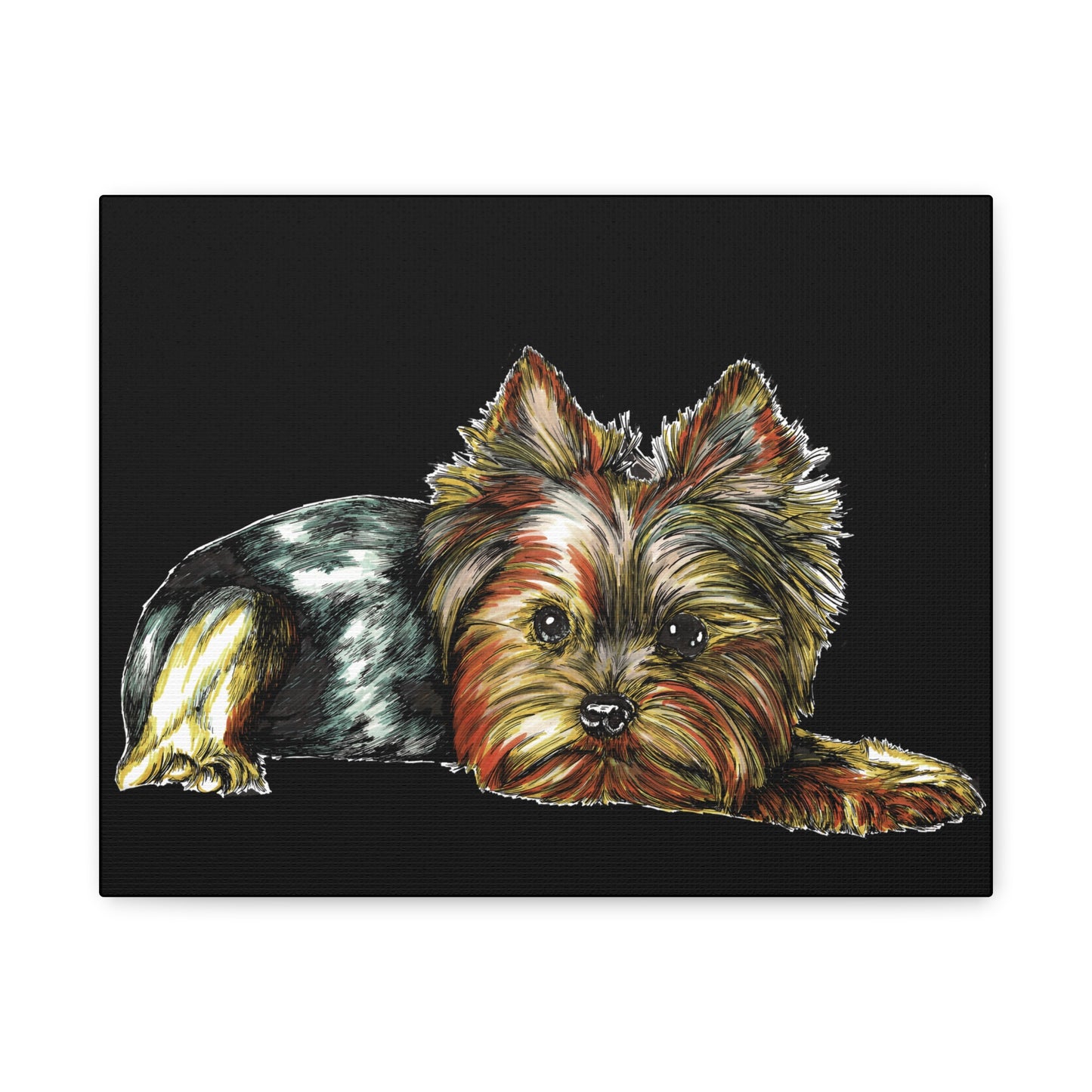 Yorkshire Terrier Canvas Art - Cute Dog Stretched Print for Pet Lovers