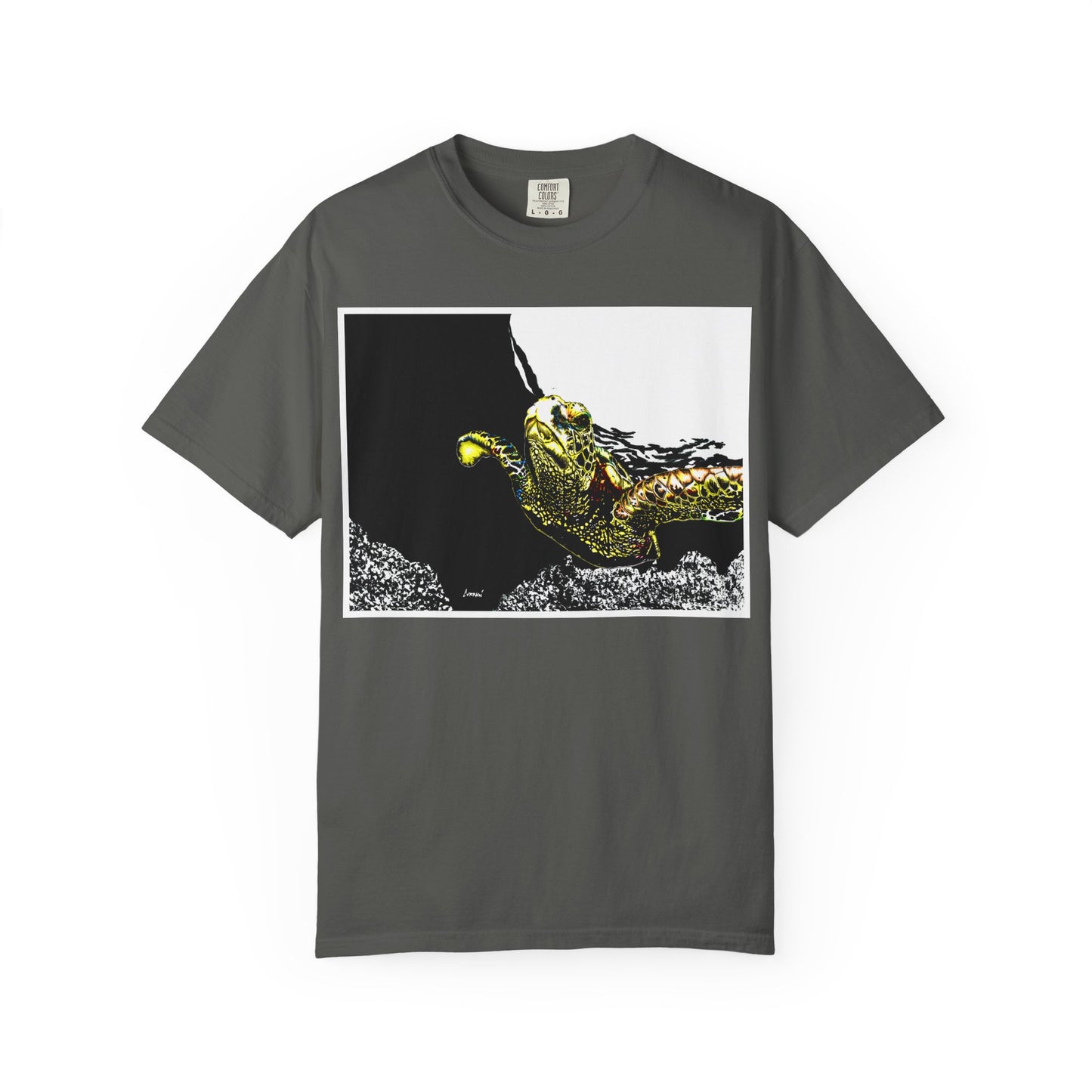 Sea Turtle Garment-Dyed Graphic Tee - Unisex Ocean Style T-Shirt