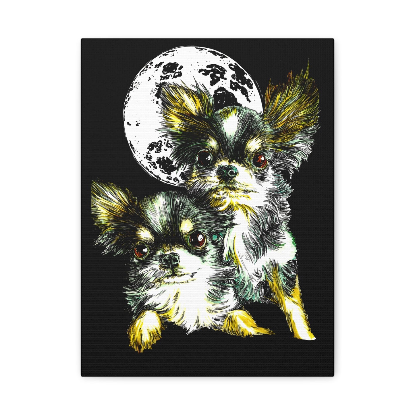 Chihuahuas Wall Art Print of the Original, hand drawn art