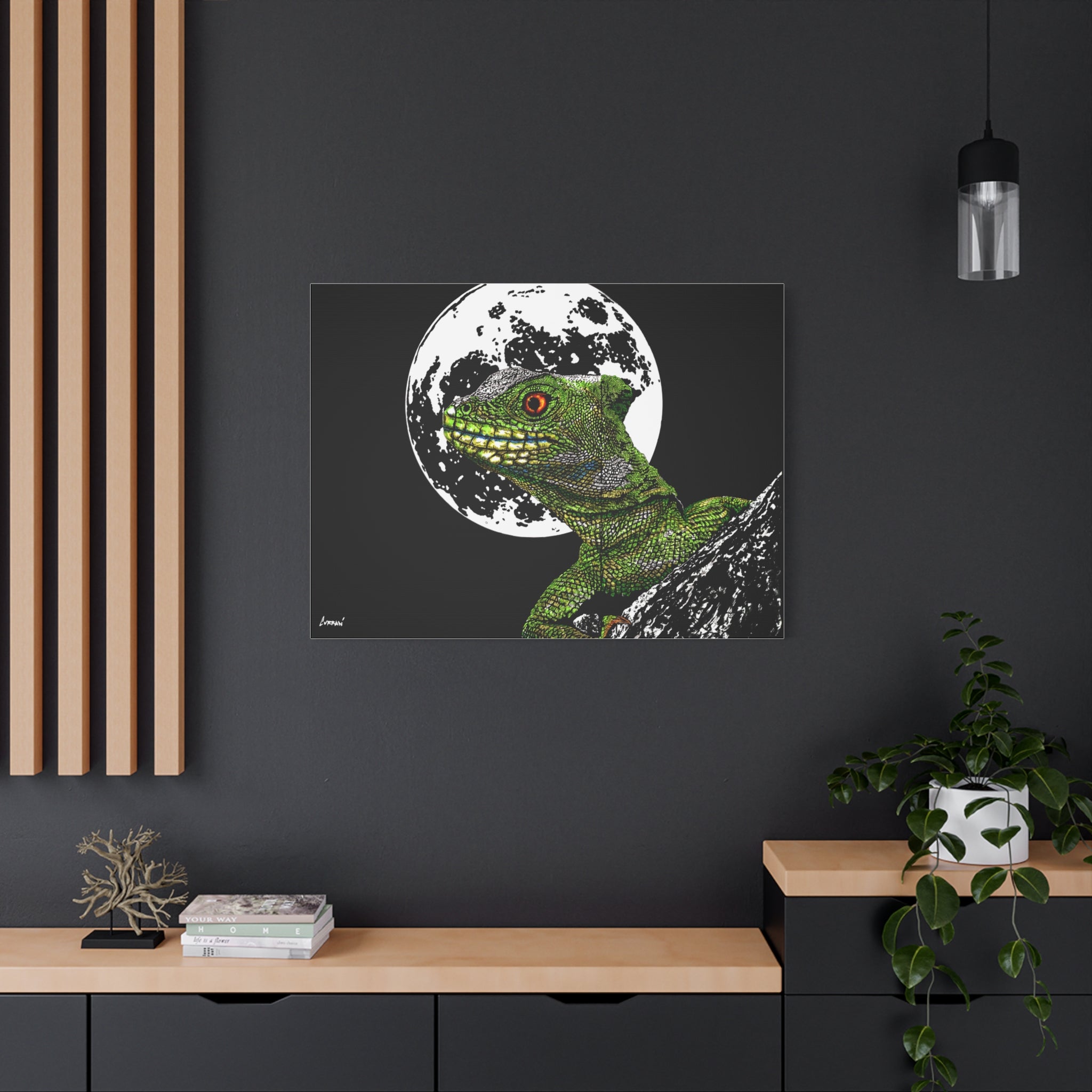 Lizard Canvas Art – Original Hand-Drawn Realistic