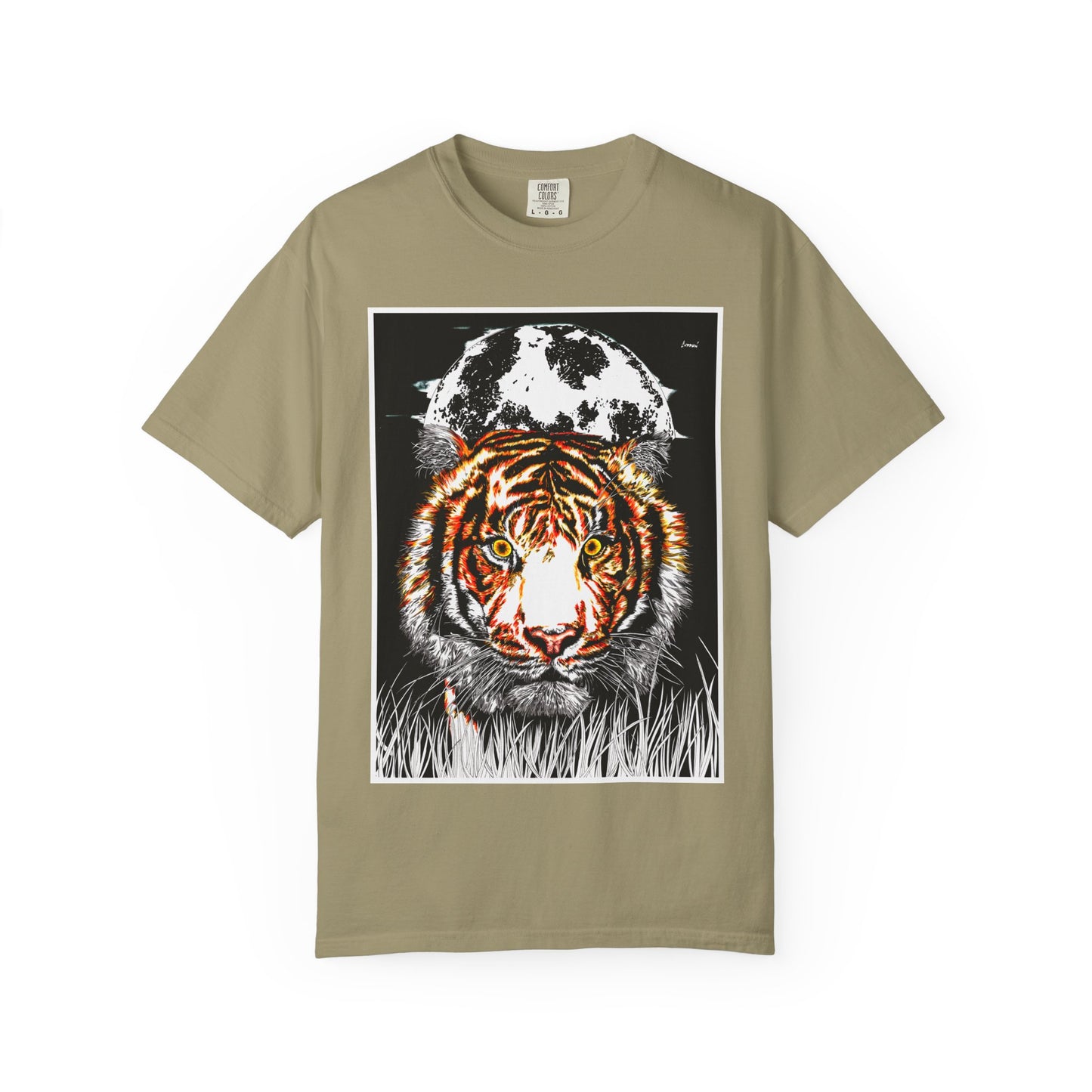 Tiger Garment-Dyed Graphic T-Shirt - Unisex Wild Animal Tee