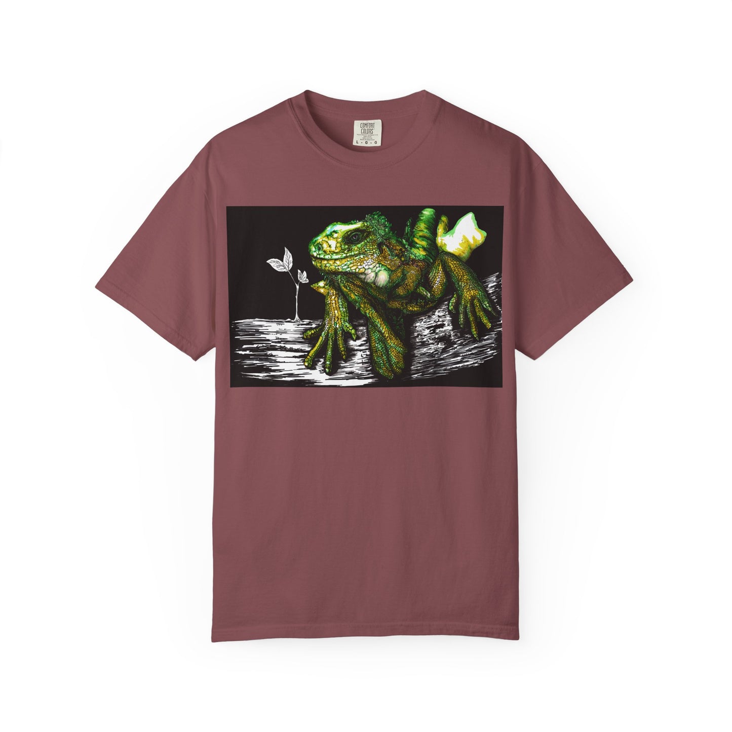 Iguana Unisex T-shirt - Hand Painted Art Design