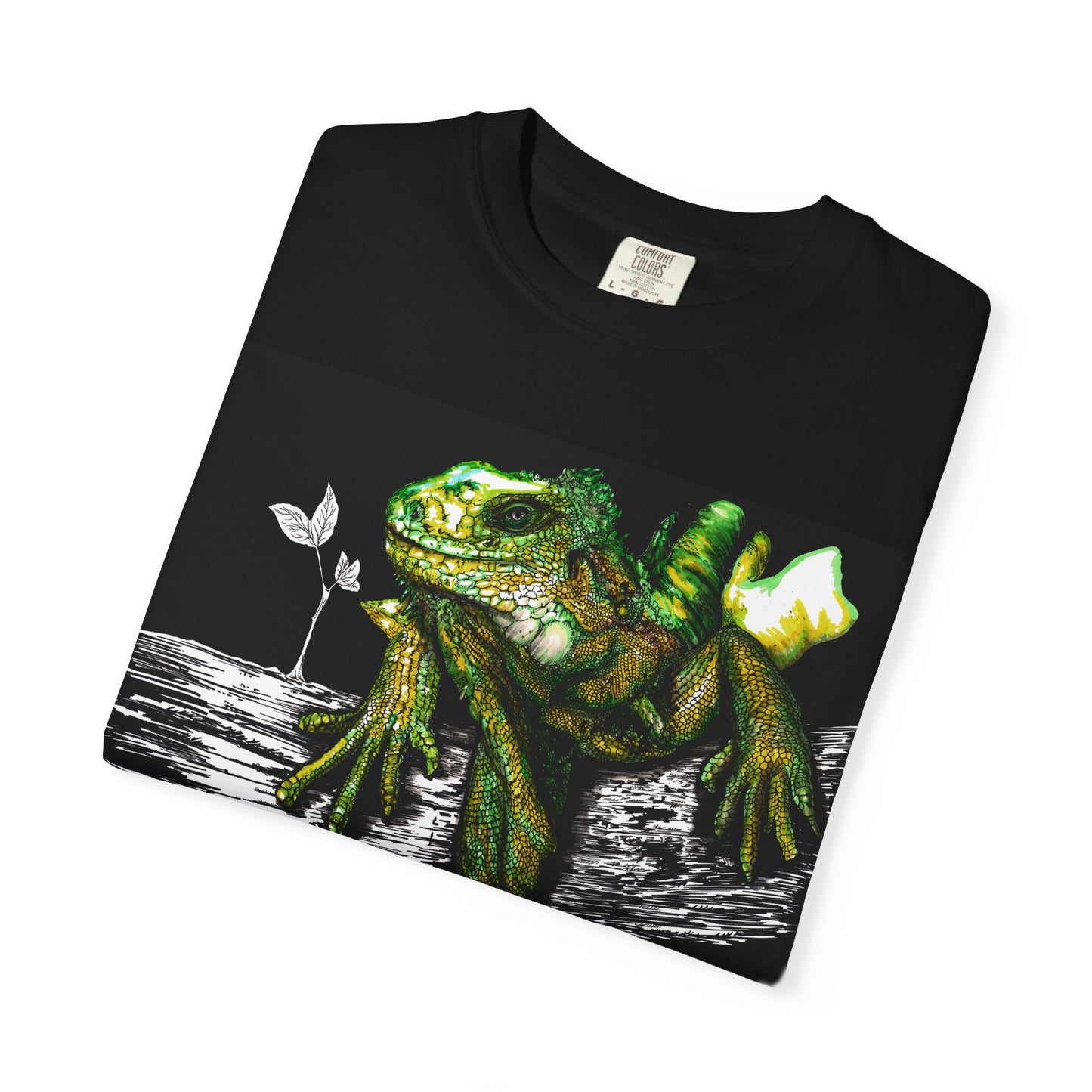 Iguana Unisex T-shirt - Hand Painted Art Design
