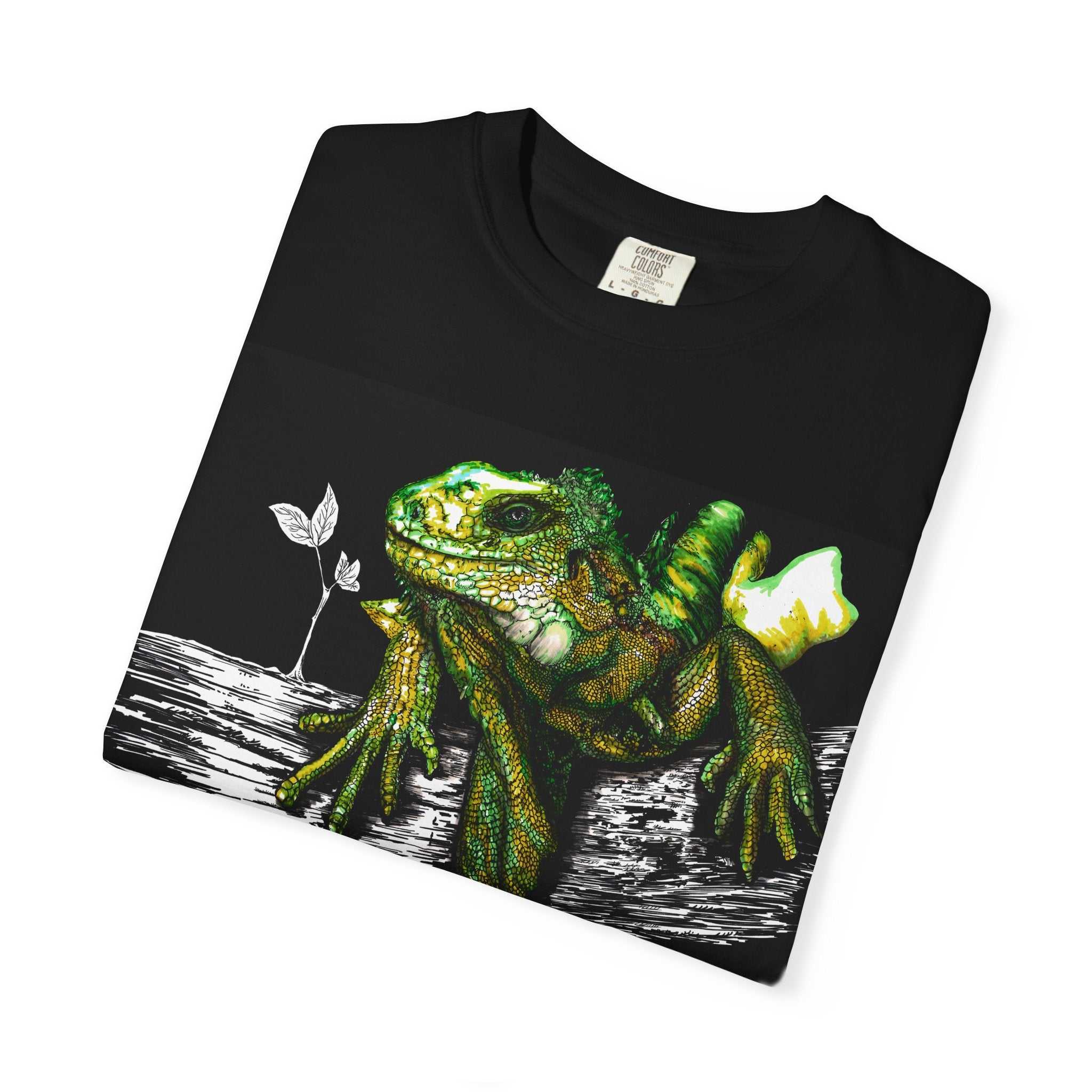 Iguana Unisex T-shirt - Hand Painted Art Design