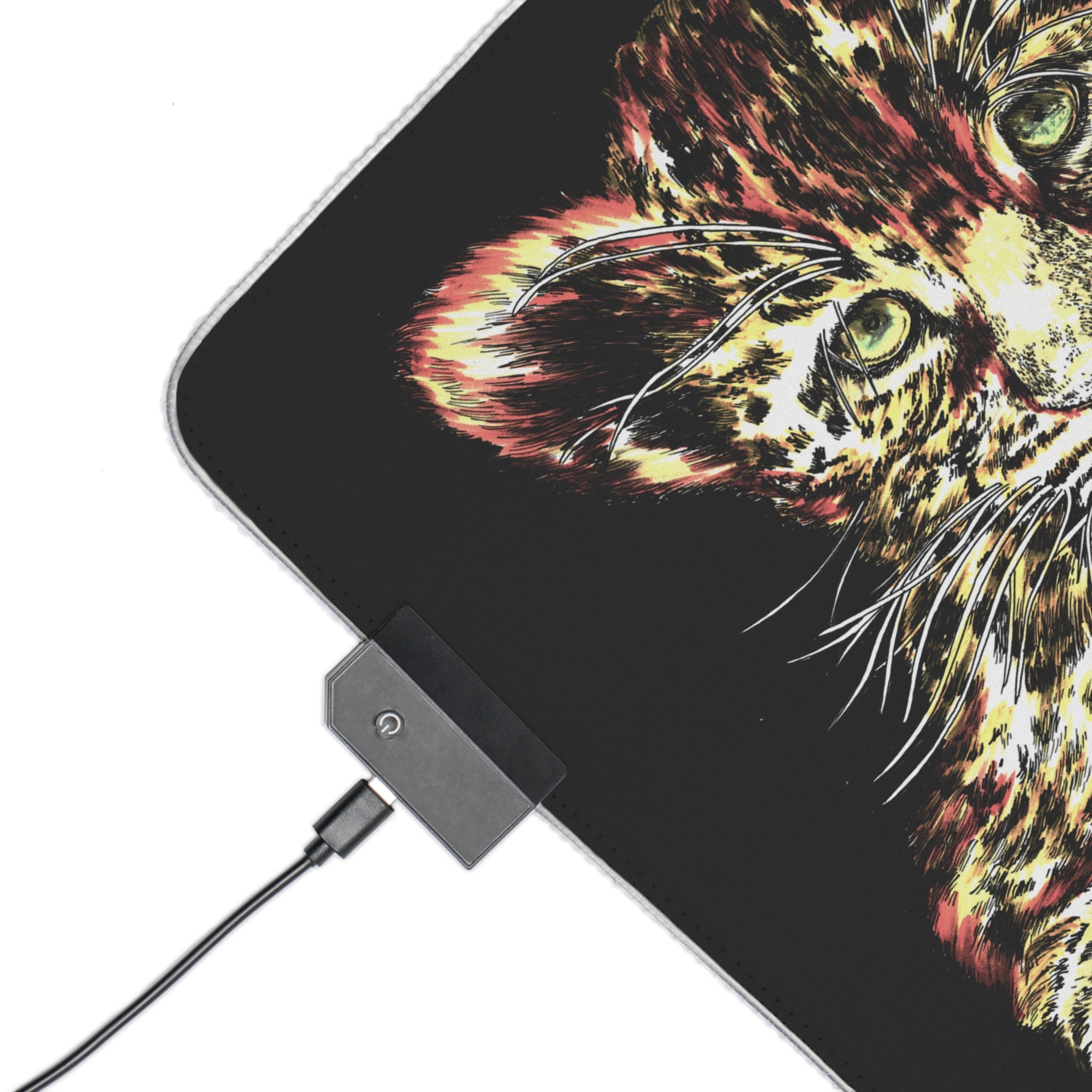 LED Gaming Mouse Pad with Leopard Design