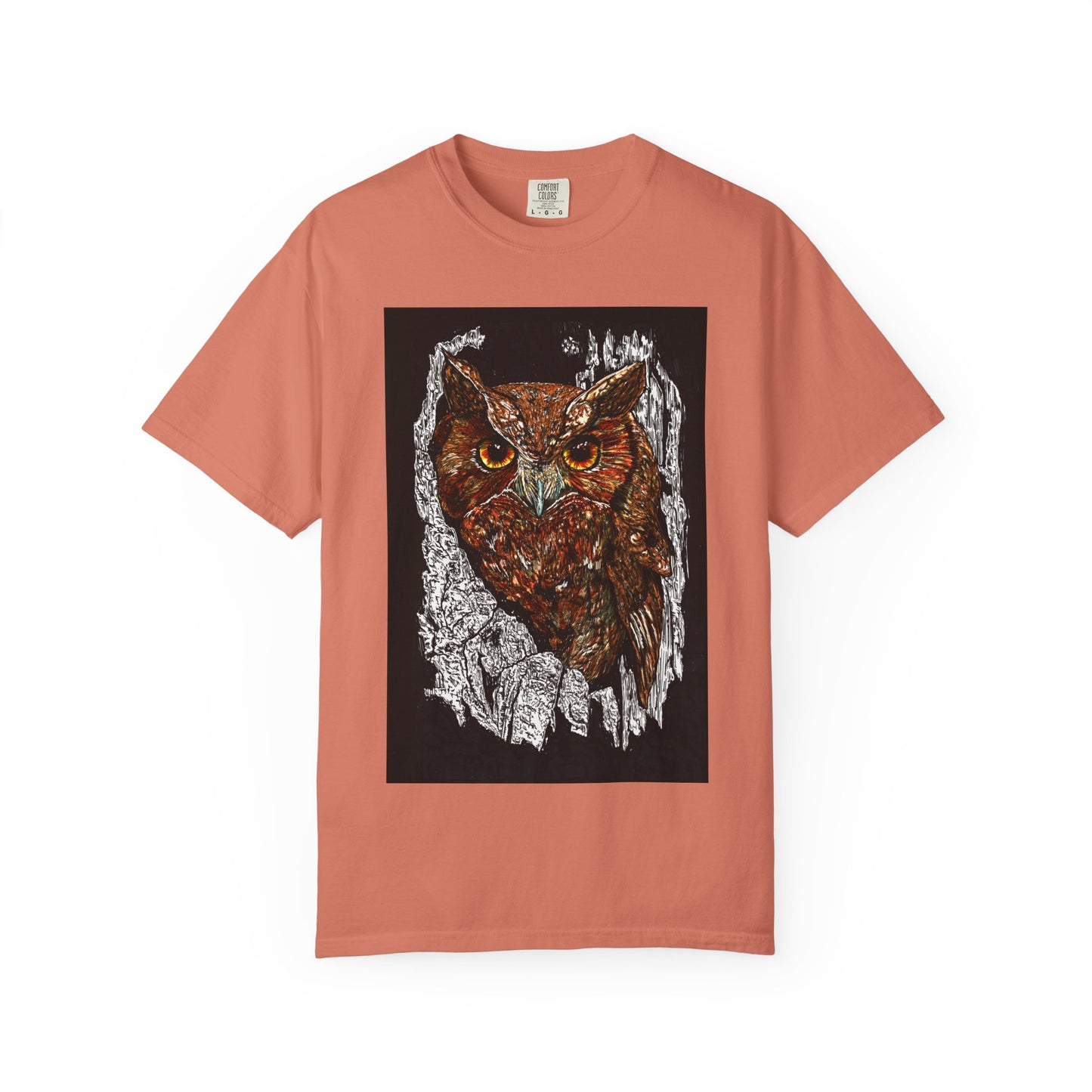Artistic Owl Unisex Garment-Dyed T-Shirt
