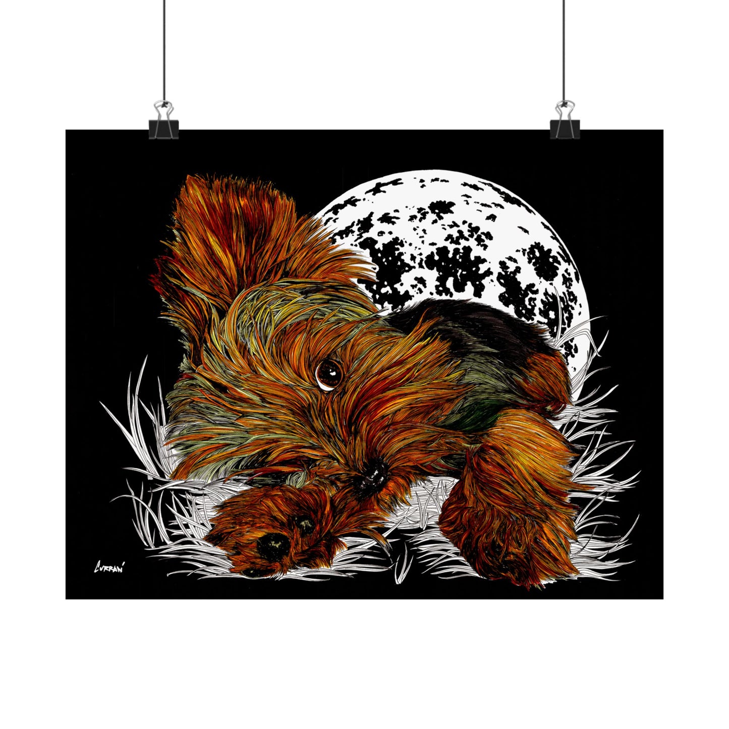 Yorkshire Terrier Satin Poster - 300gsm Art Print for Dog Lovers