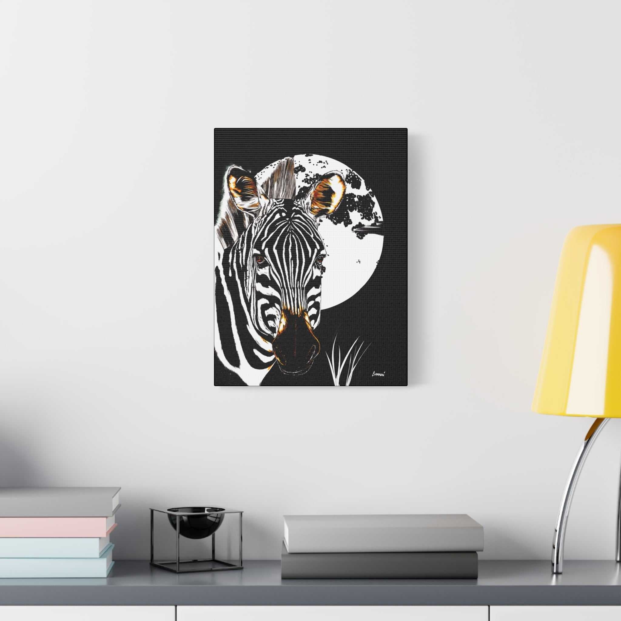 Zebra Wall Art, Zebra Print, Hand-Drawn Zebra, Wildlife Art, Safari Animal Decor, Nature Wall Art, Black and White Art, Animal Lover Gift Printed on Matte Canvas,