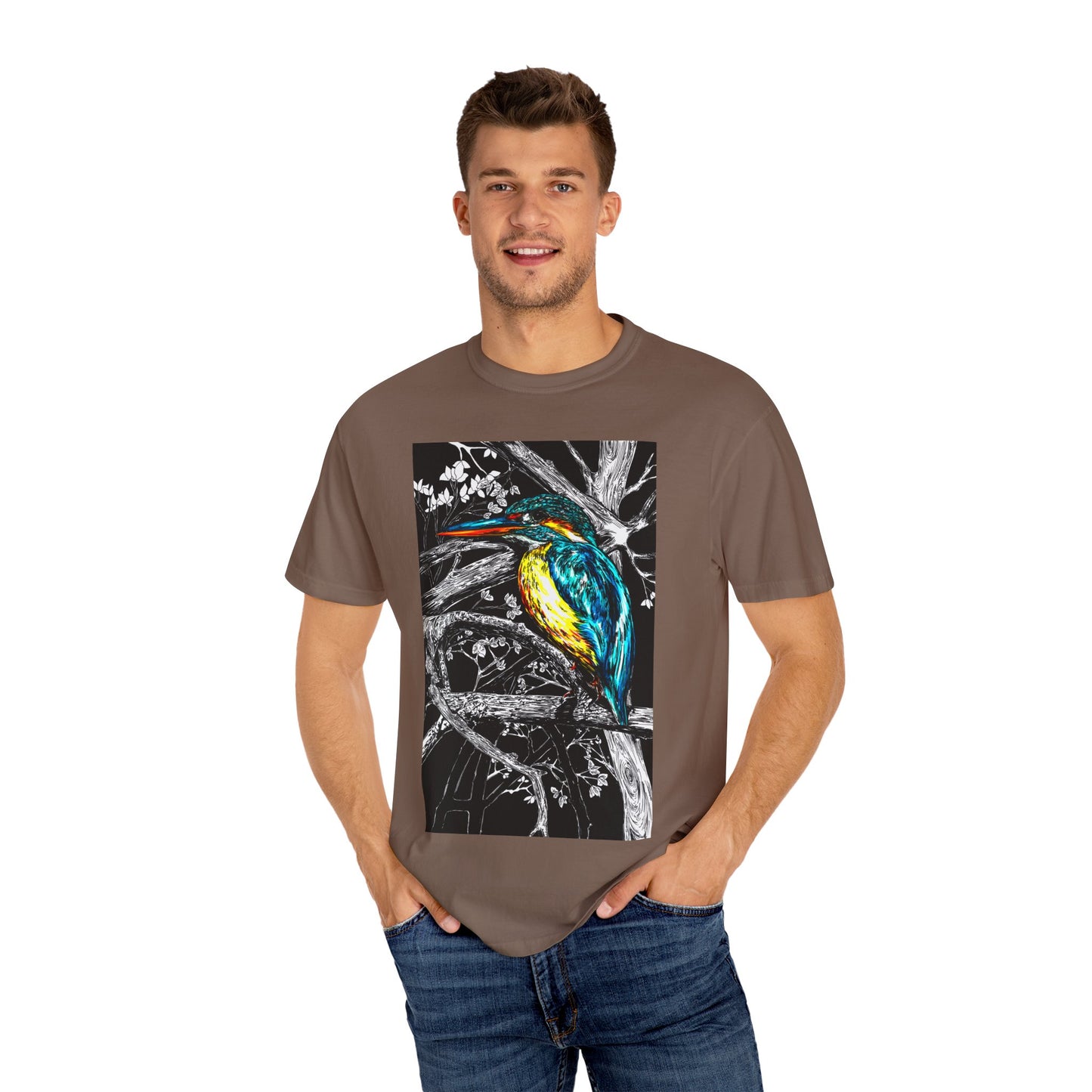 Vibrant Kingfisher Graphic Unisex T-Shirt - Nature Lover's Tee